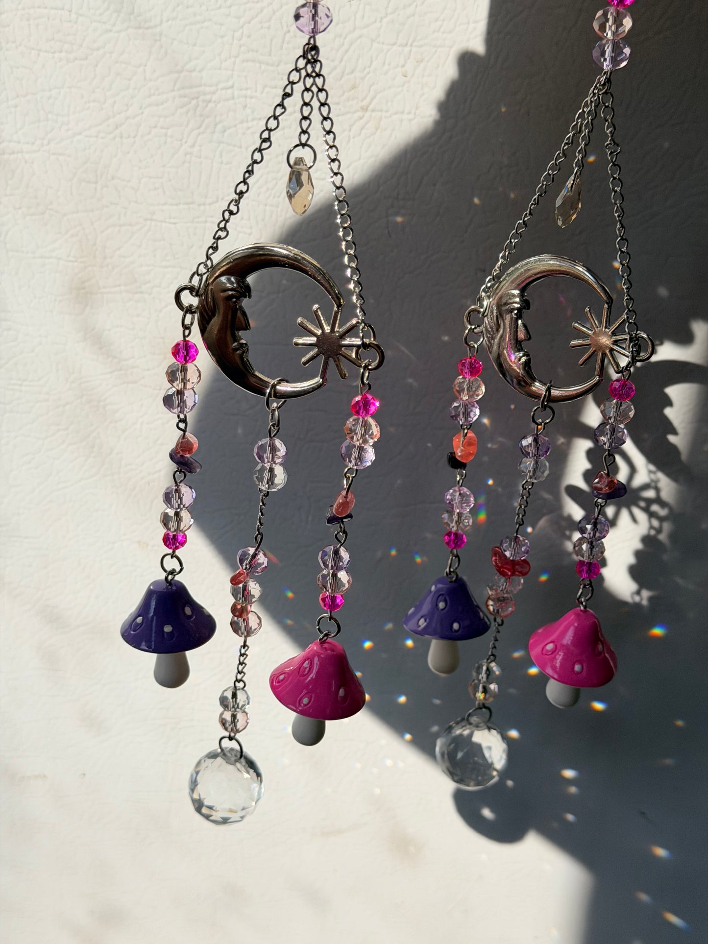 Mushroom Beaded Suncatcher