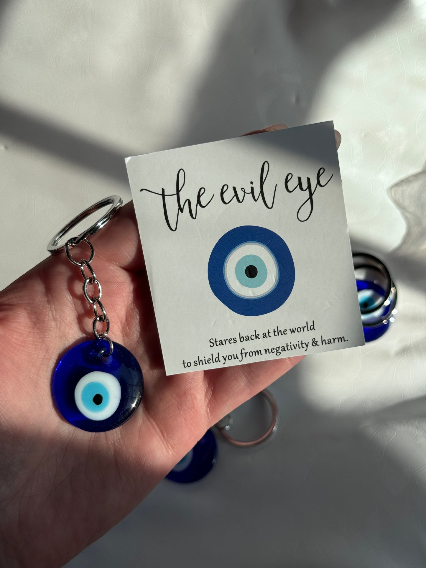 Evil Eye Keychain with Gift Bag & Card