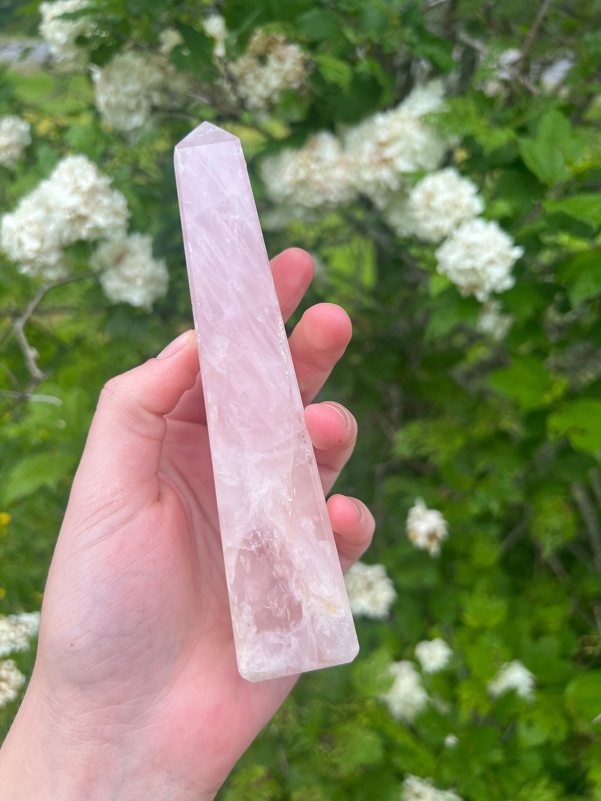 Rose Quartz Obelisk | Large Rose Quartz Tower from Mozambique