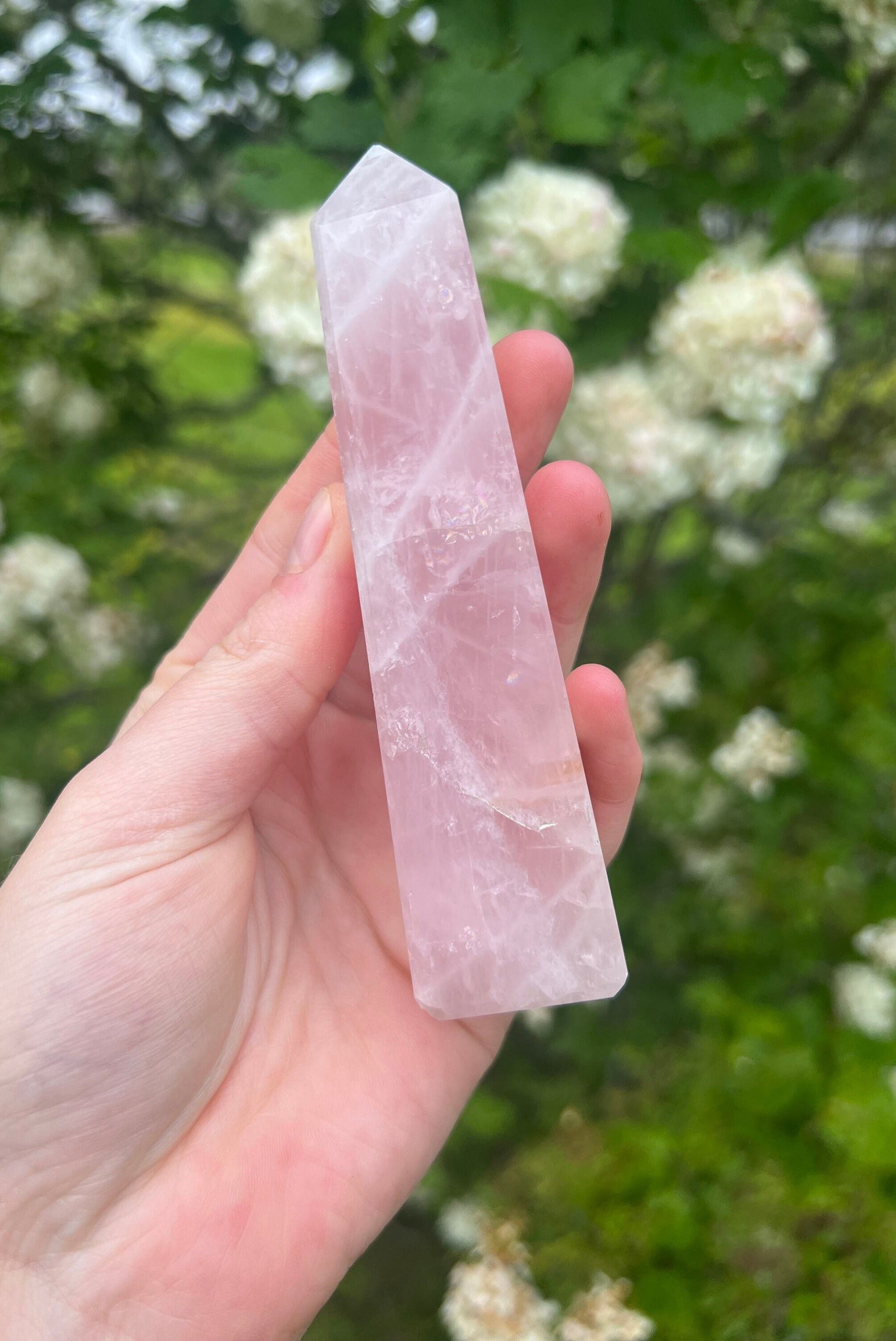 Rose Quartz Tower | Rose Quartz Obelisk from Mozambique