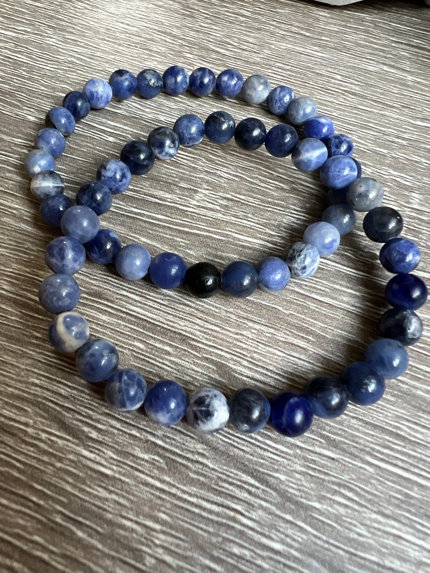 Creativity & Communication Bracelet Sodalite Bracelet 6mm Throat Chakra Gift for Her Gemstone Jewelry Genuine Sodalite Beads Clarity Seeking