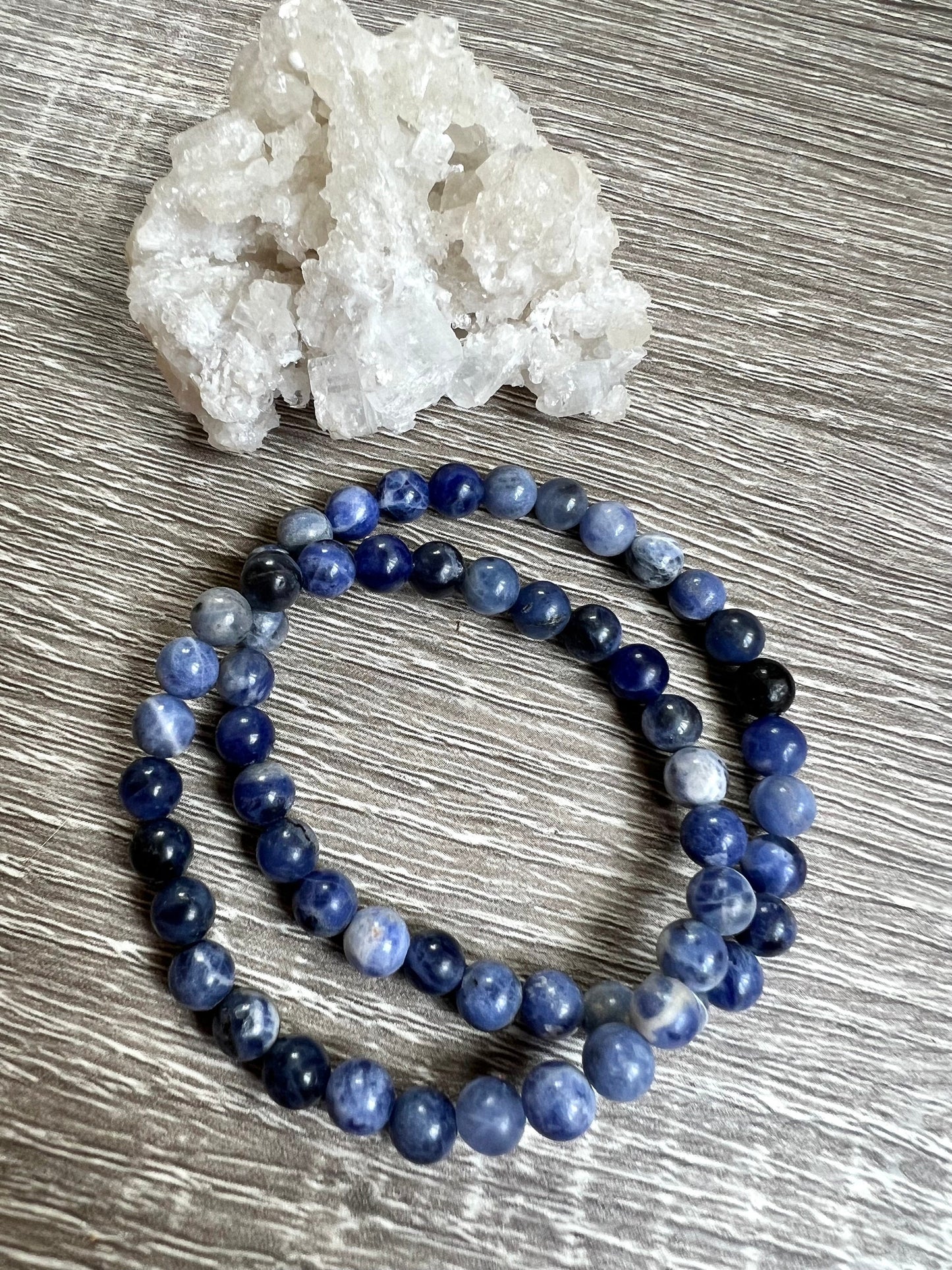 Creativity & Communication Bracelet Sodalite Bracelet 6mm Throat Chakra Gift for Her Gemstone Jewelry Genuine Sodalite Beads Clarity Seeking