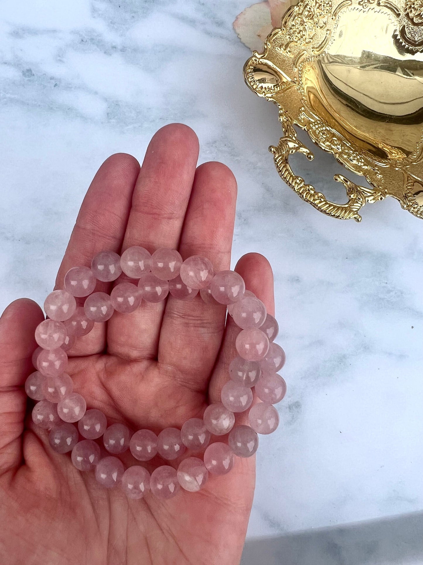 Rose Quartz Bracelet A Grade 8mm High Quality Gemstone Bracelet Gift for Spouse Love & Confidence Bracelet Healing Crystal Jewelry