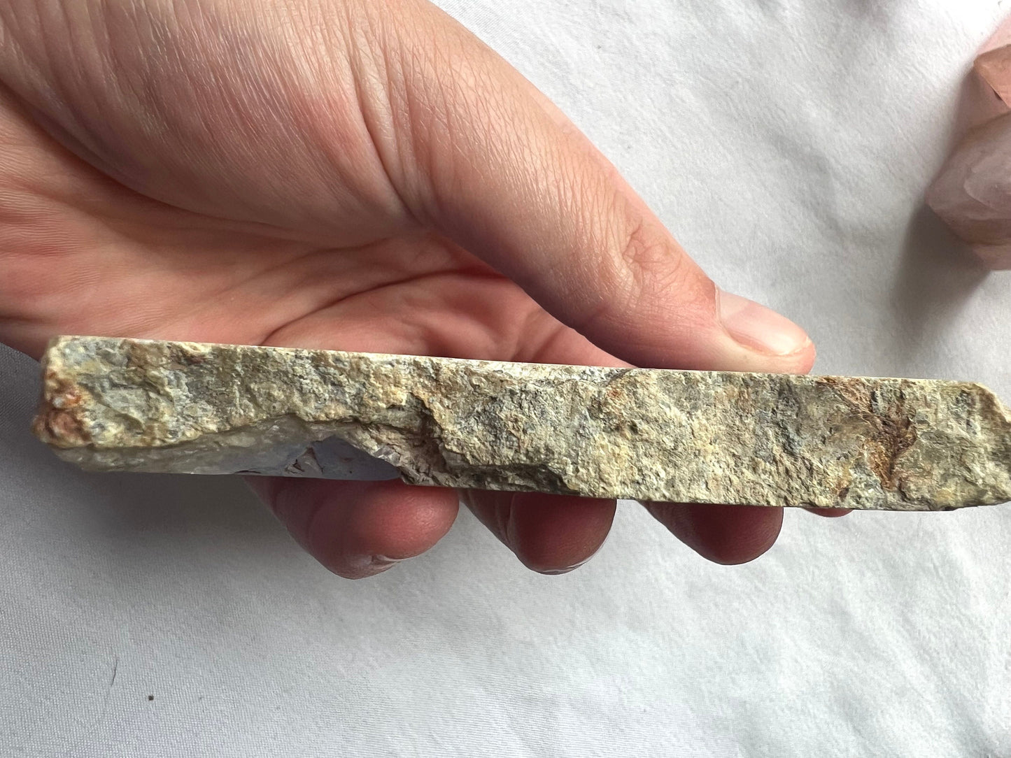 Raw Blue Lace Agate Slice 5.2oz Blue Lace Agate slab