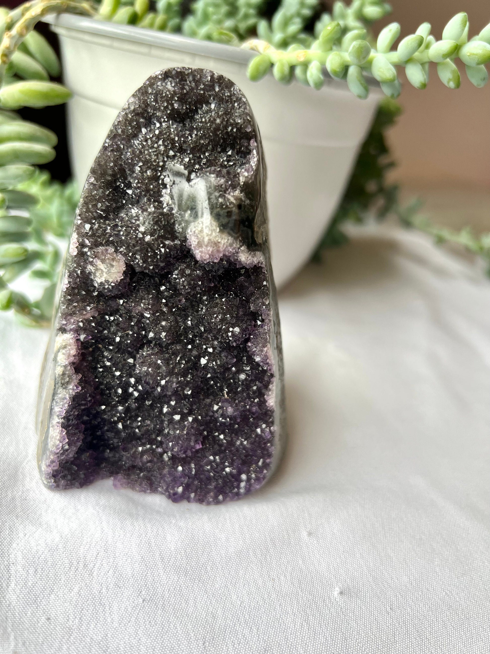 Gorgeous Druzy Amethyst Cut Base Freeform
