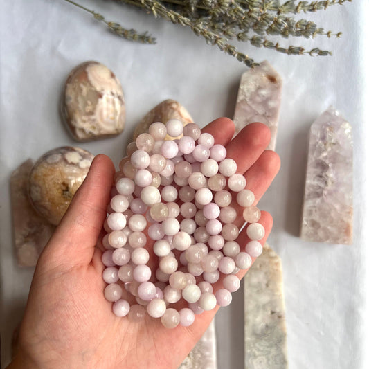 Kunzite Bracelets Handmade with 8mm Beads