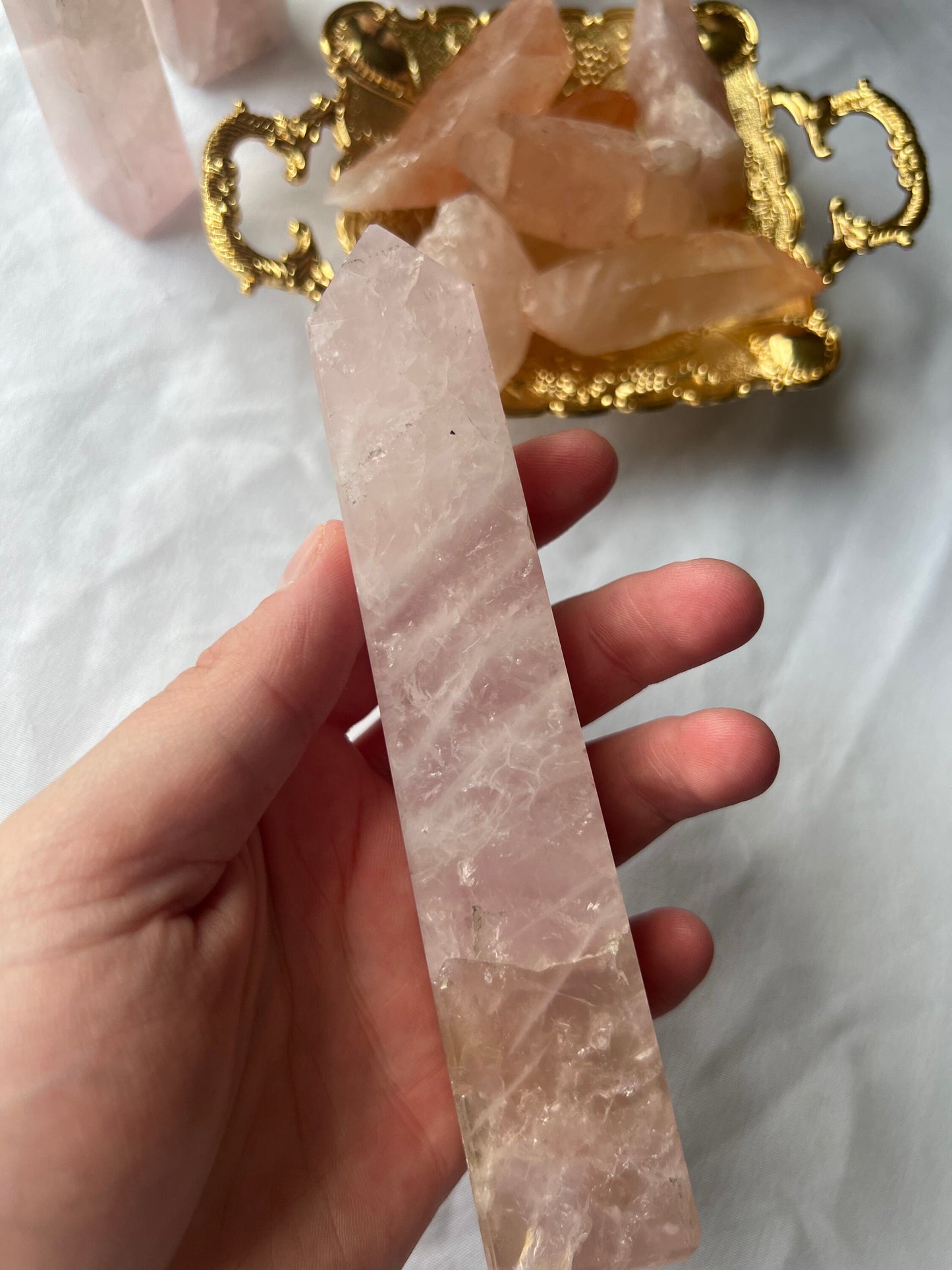 Rose Quartz Tower | Rose Quartz Obelisk from Mozambique