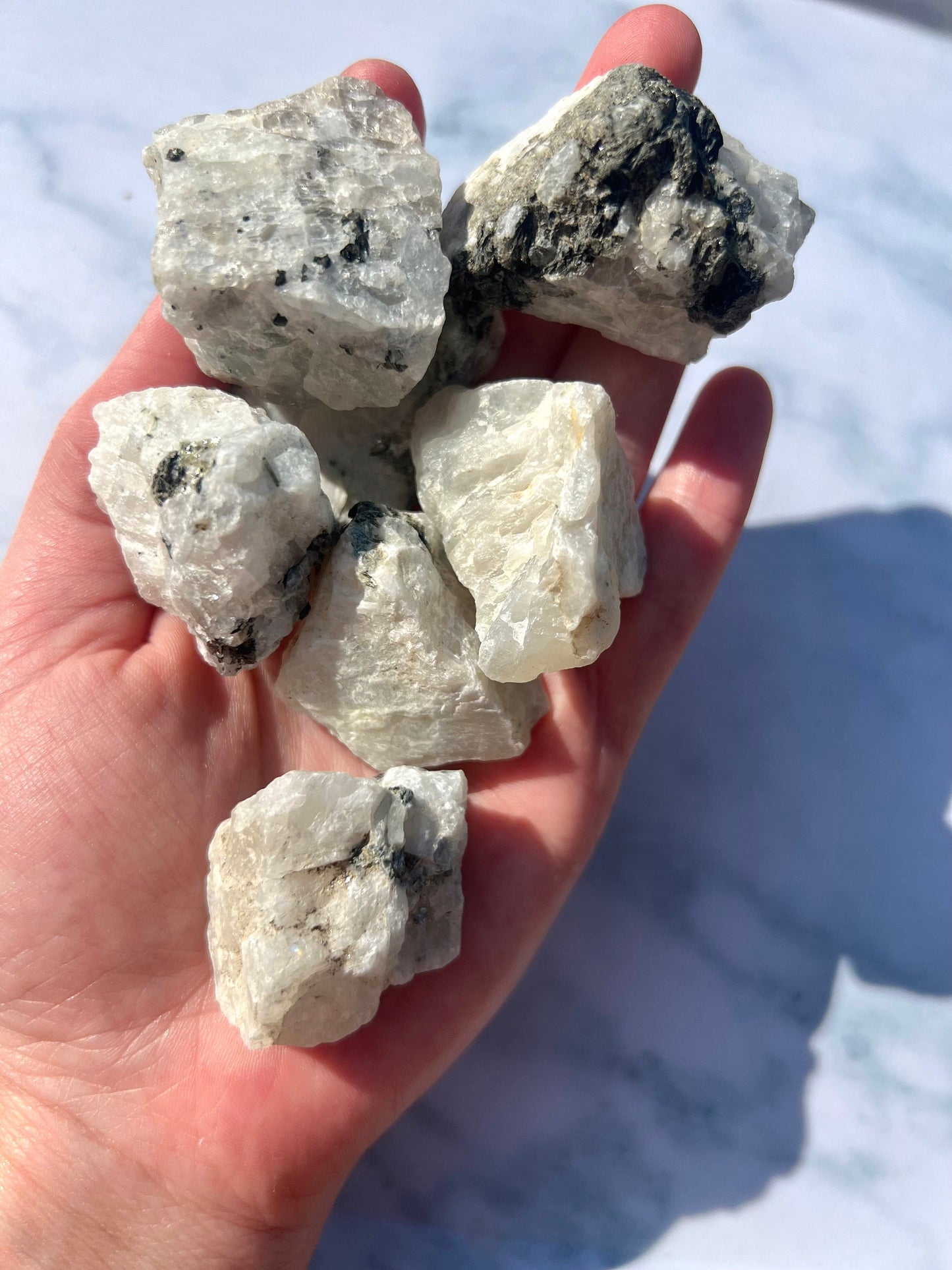 Rainbow Moonstone Raw Chunks Rough Moonstone Pieces