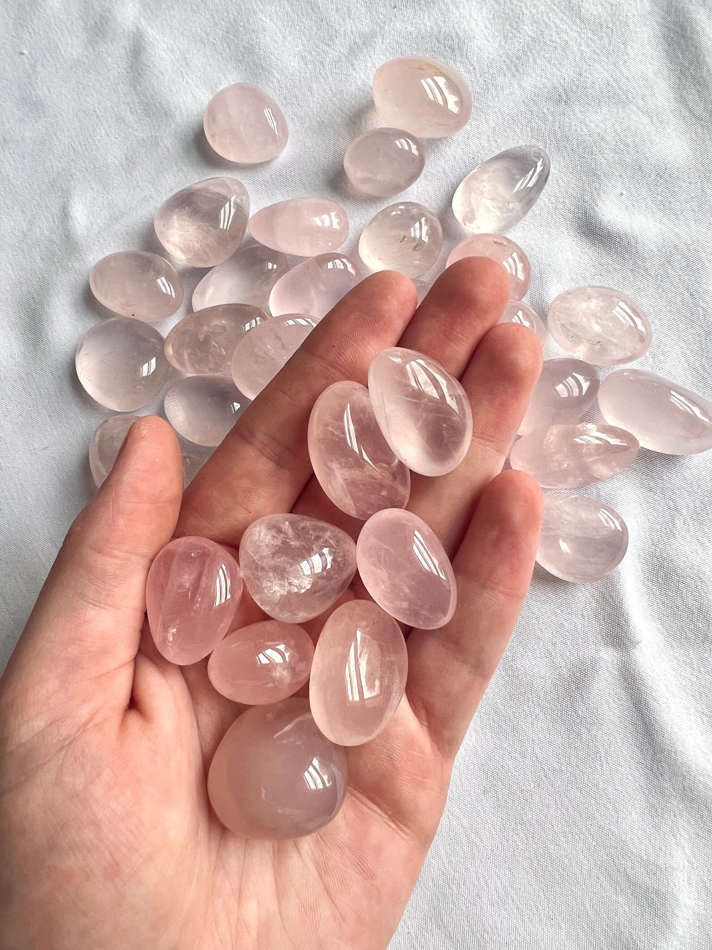 Star Rose Quartz Tumbles High Quality Tumbled Stones Rose Quartz