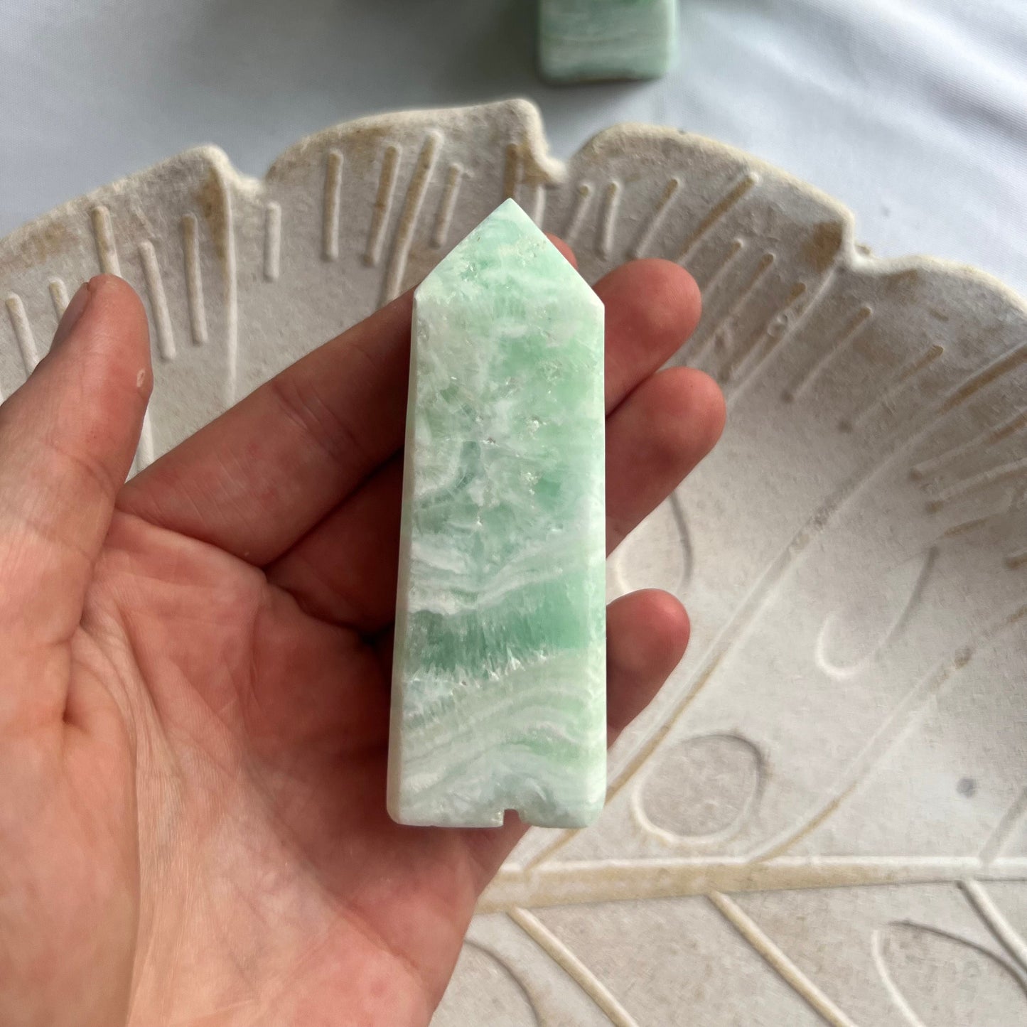 Caribbean Calcite Tower from Pakistan 3” Carribean Calcite Obelisk