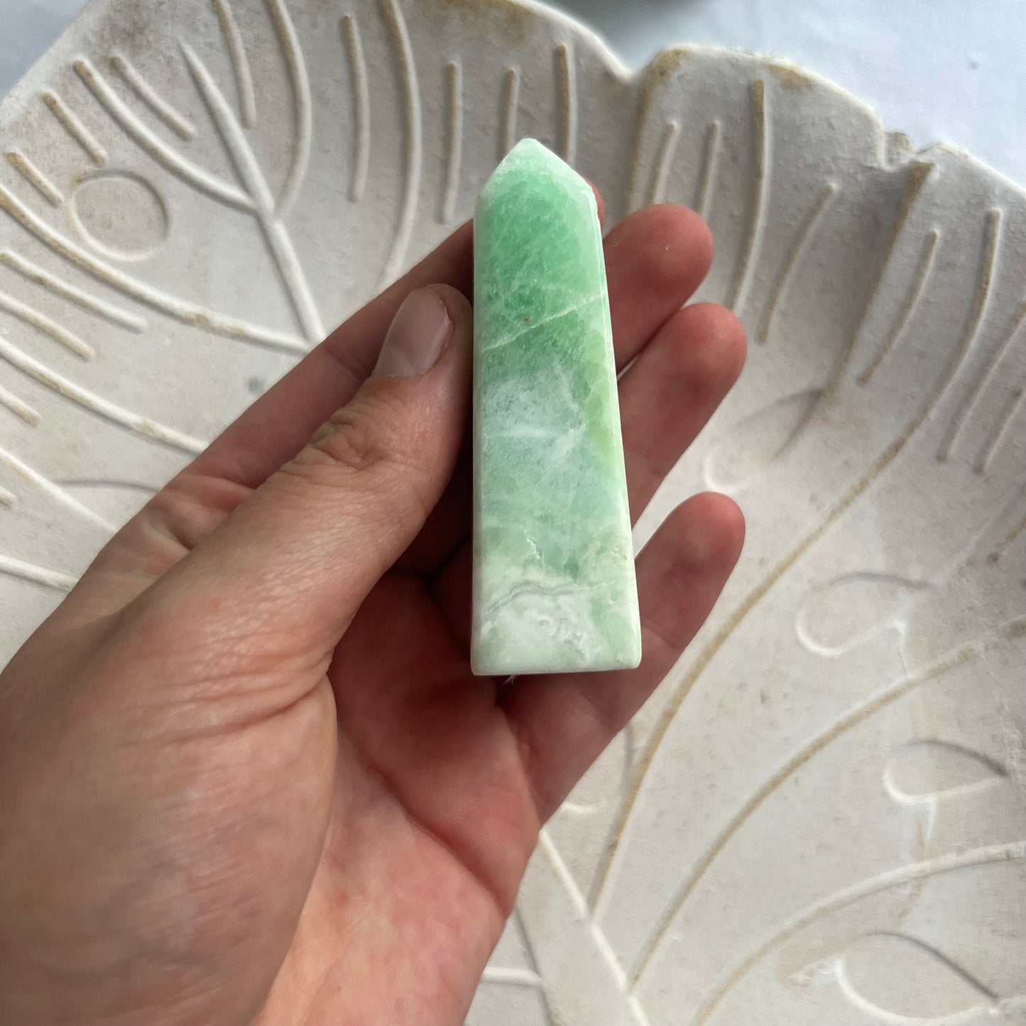 Caribbean Calcite Tower from Pakistan 3” Carribean Calcite Obelisk