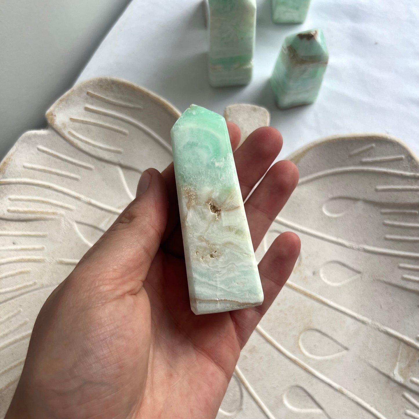 Caribbean Calcite Tower from Pakistan Carribean Calcite Obelisk