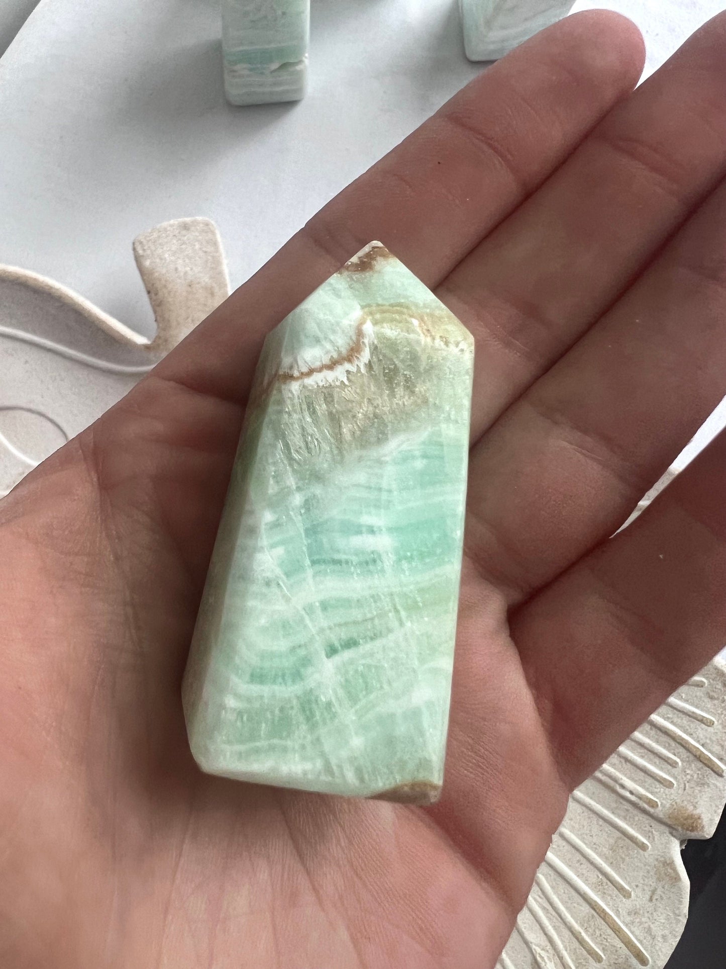 Caribbean Calcite Tower from Pakistan Carribean Calcite Obelisk