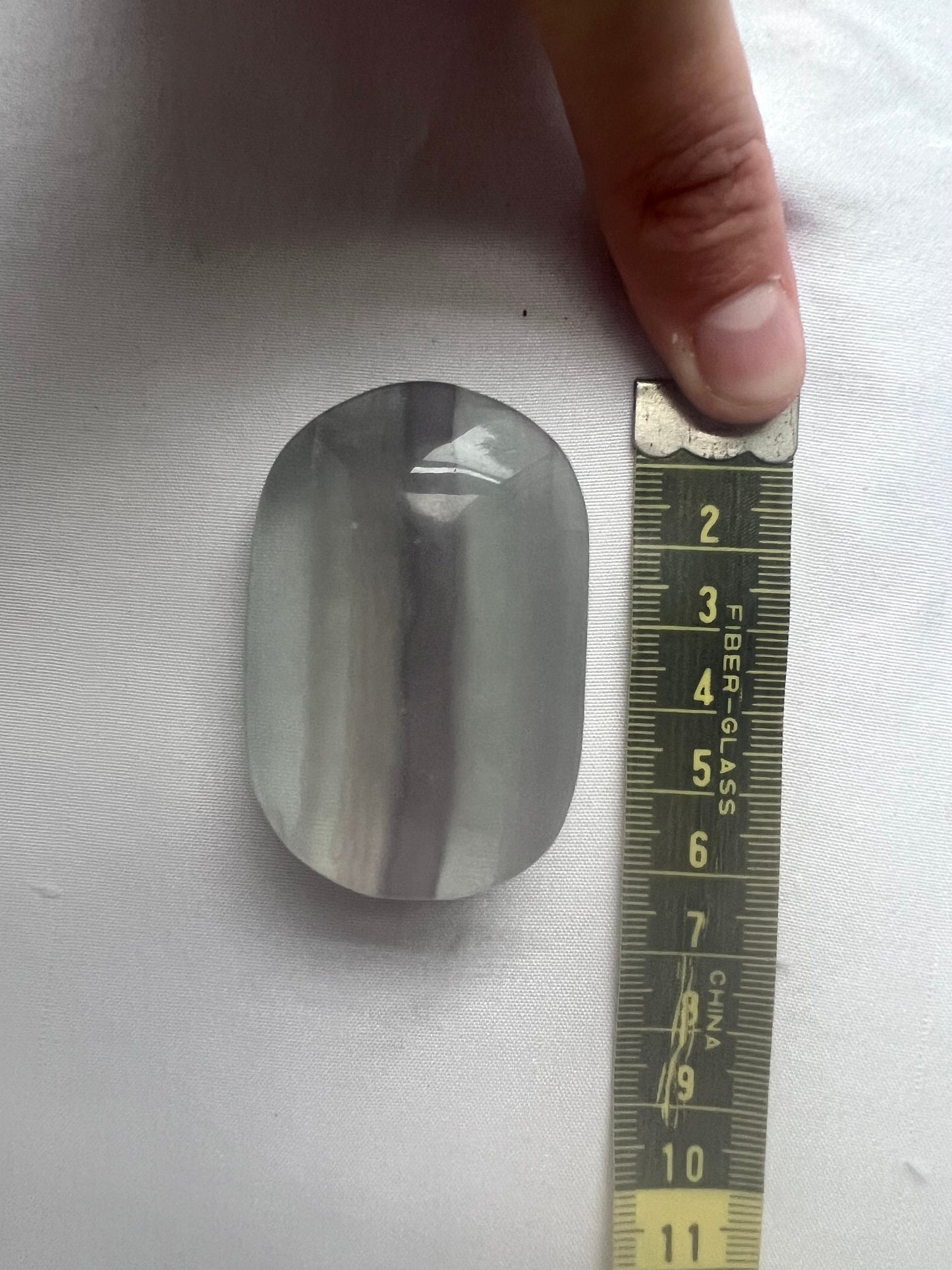 Beautiful Clear Fluorite Palm Stone | Banded Candy Fluorite Palm