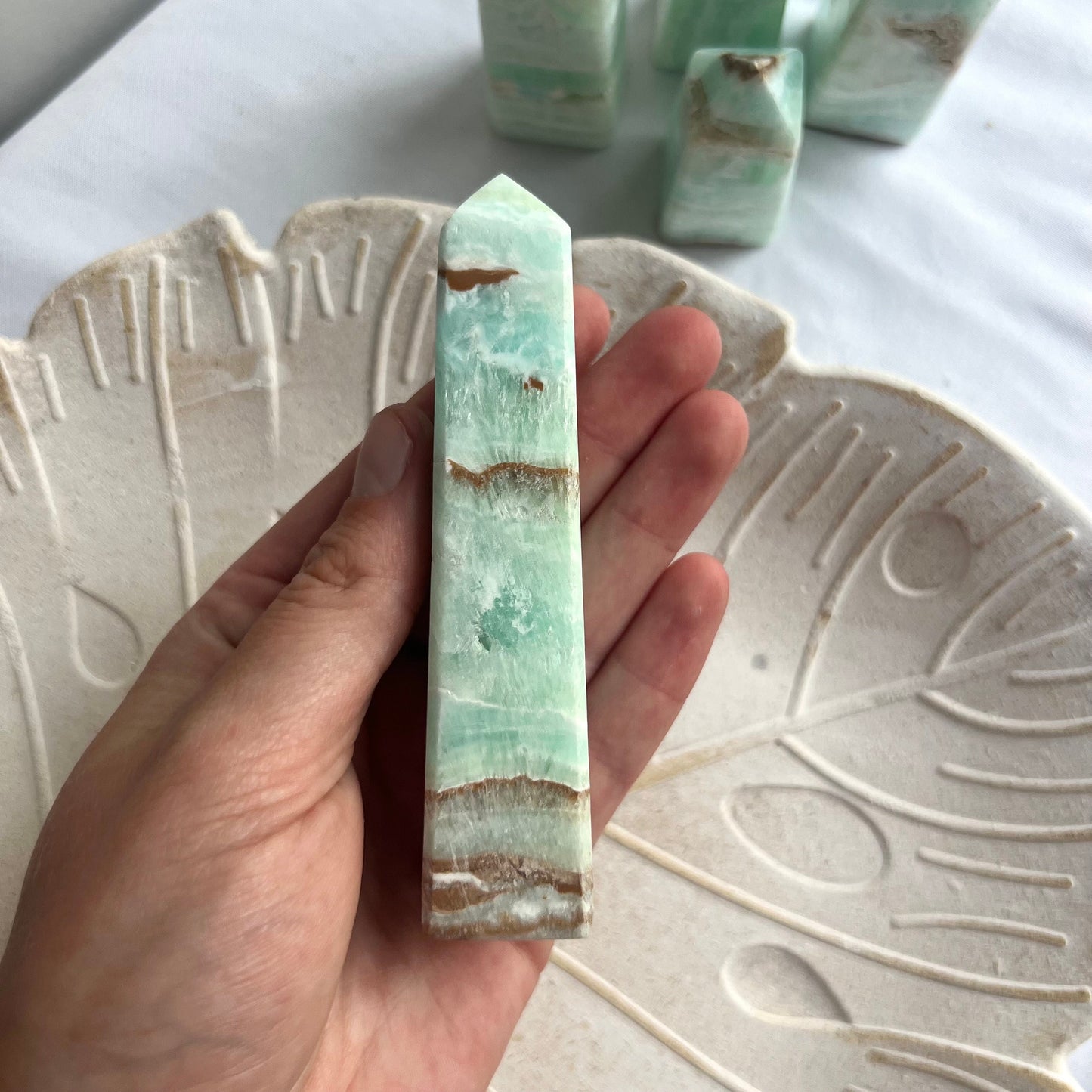 Caribbean Calcite Tower from Pakistan Carribean Calcite Obelisk