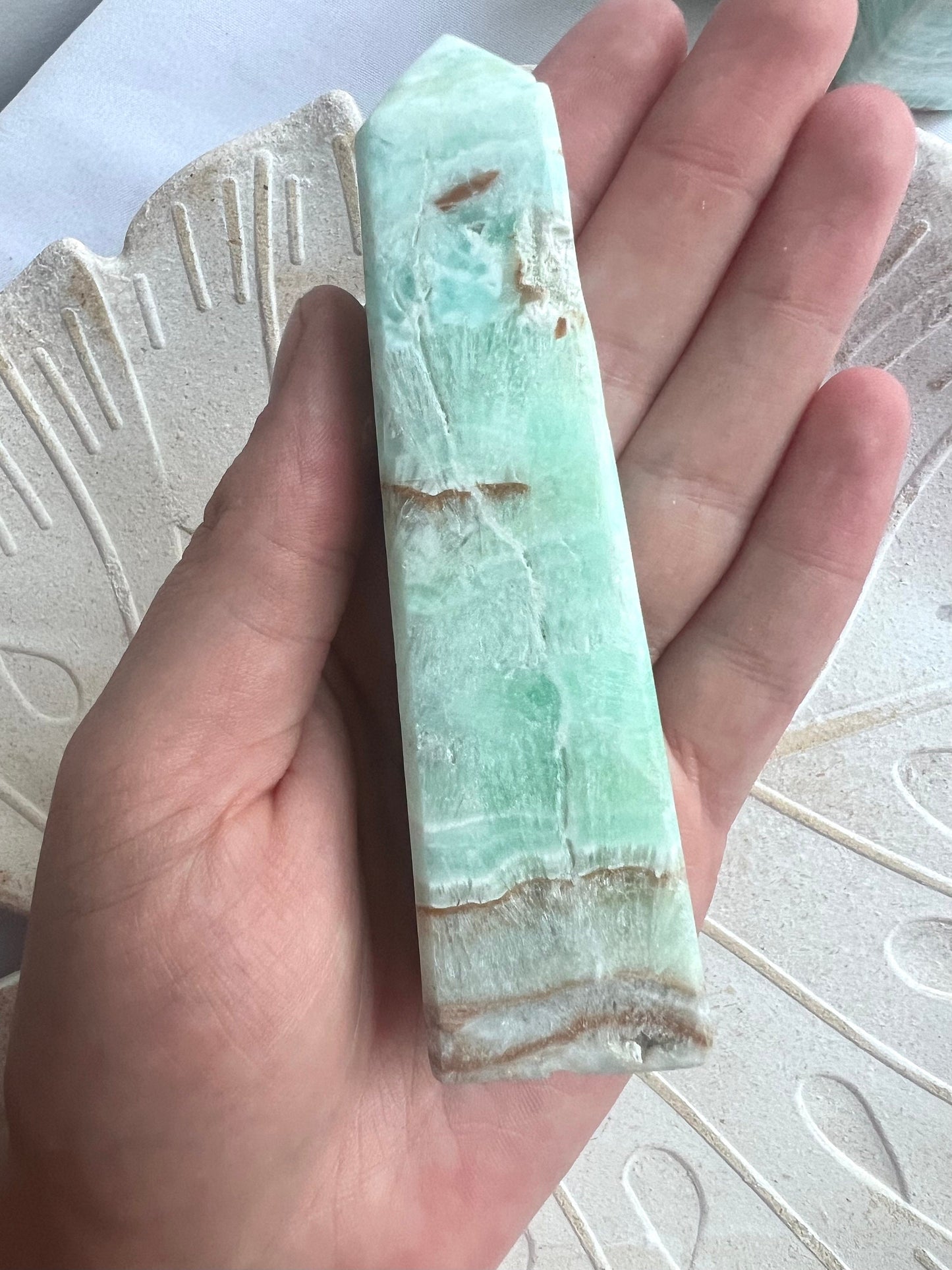 Caribbean Calcite Tower from Pakistan Carribean Calcite Obelisk