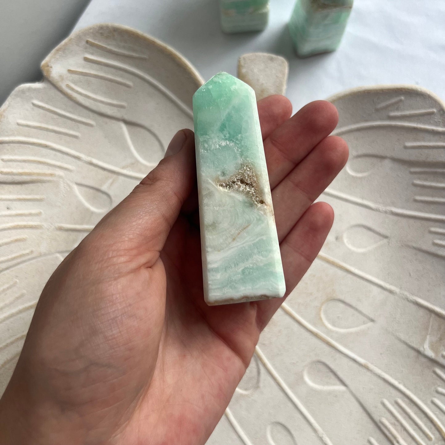 Caribbean Calcite Tower from Pakistan Carribean Calcite Obelisk