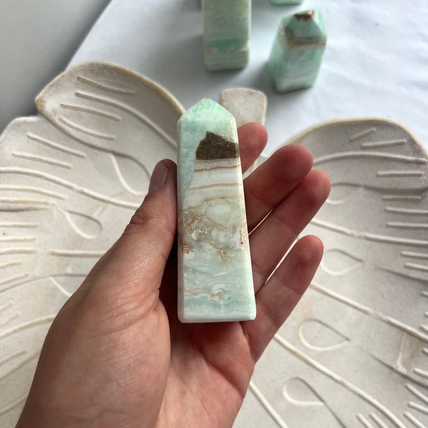 Caribbean Calcite Tower from Pakistan Carribean Calcite Obelisk