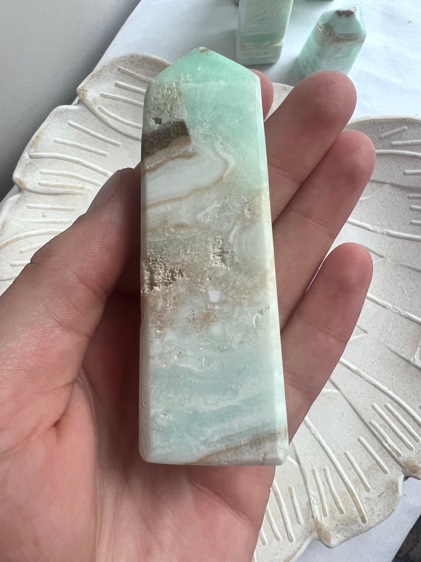Caribbean Calcite Tower from Pakistan Carribean Calcite Obelisk