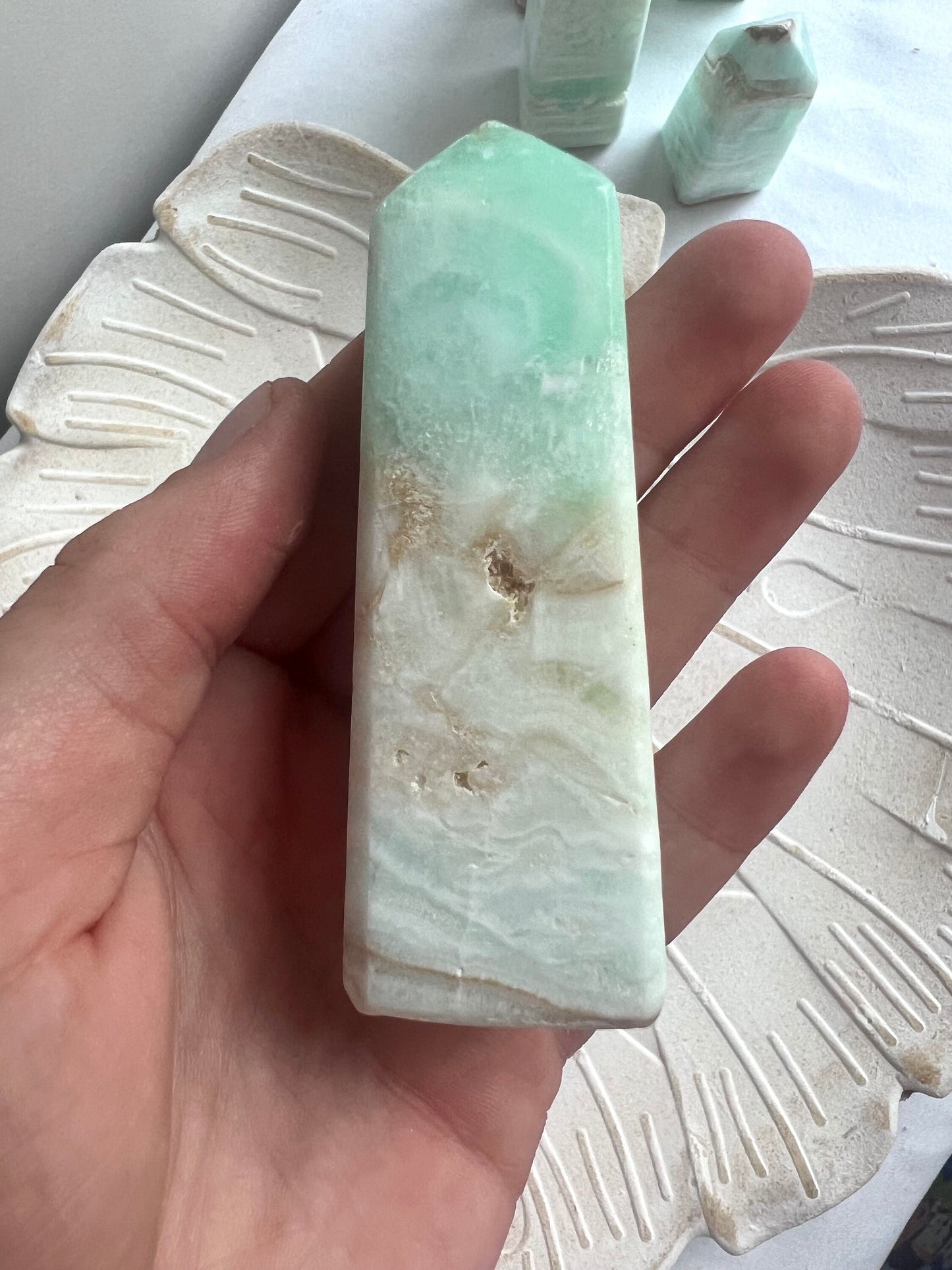 Caribbean Calcite Tower from Pakistan Carribean Calcite Obelisk