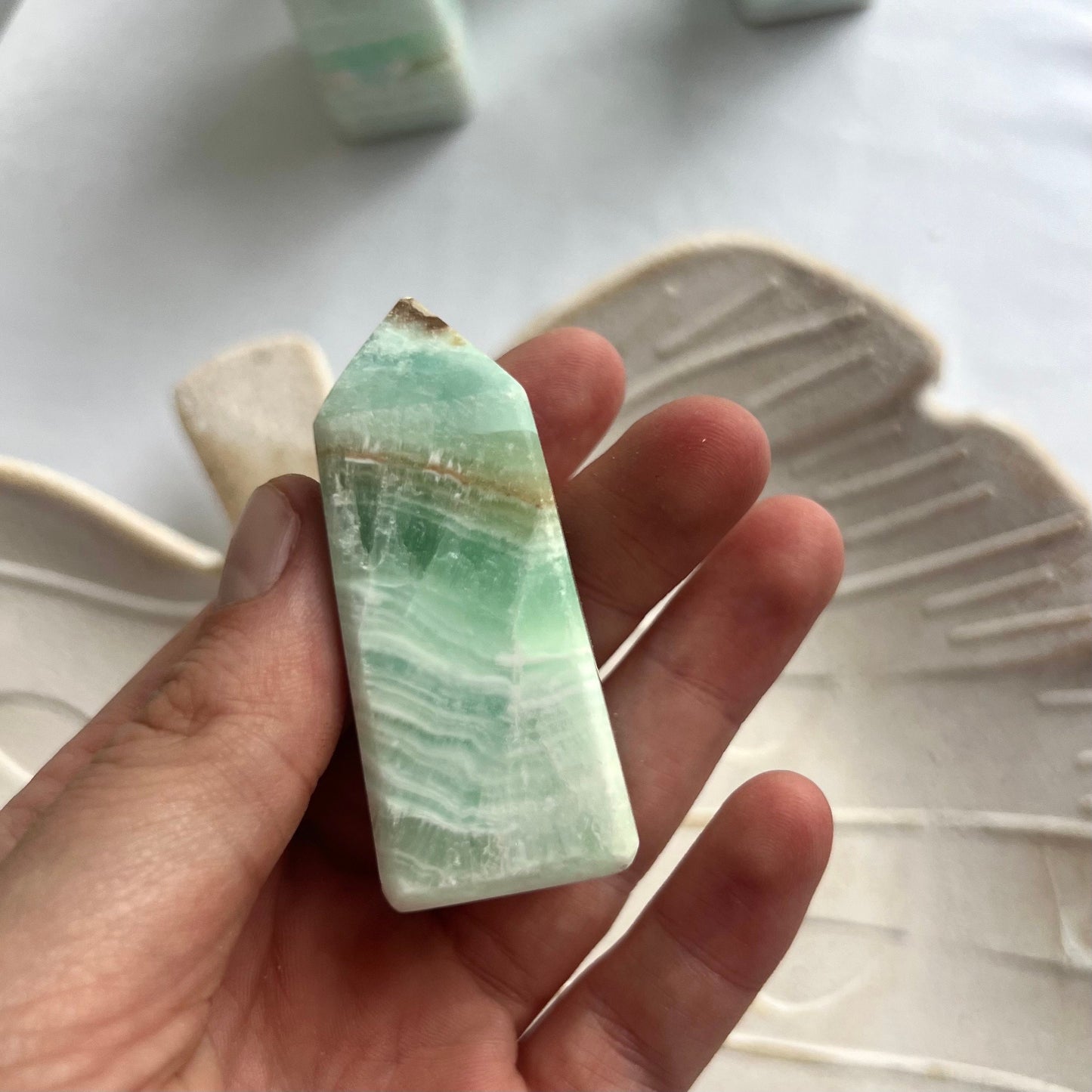 Caribbean Calcite Tower from Pakistan Carribean Calcite Obelisk