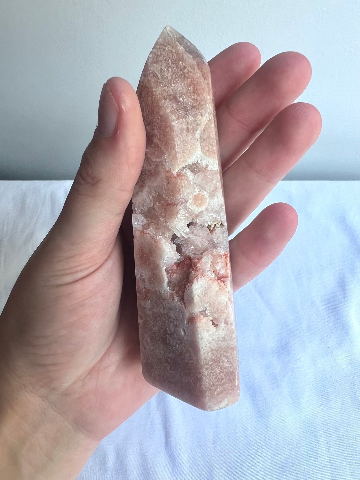 Pink Amethyst Tower 5โ Druzy Pink Amethyst Obelisk