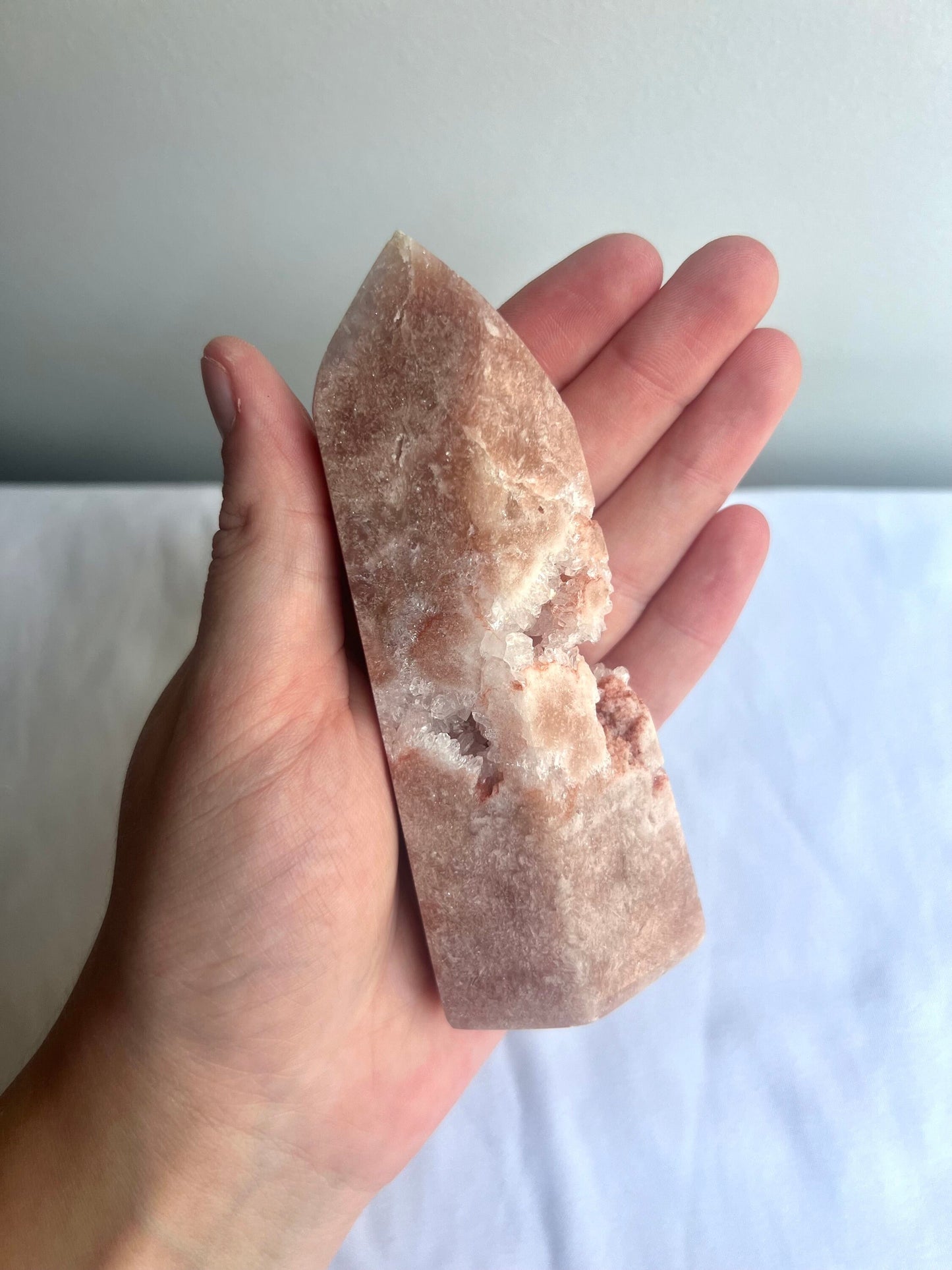 Pink Amethyst Tower 5โ Druzy Pink Amethyst Obelisk