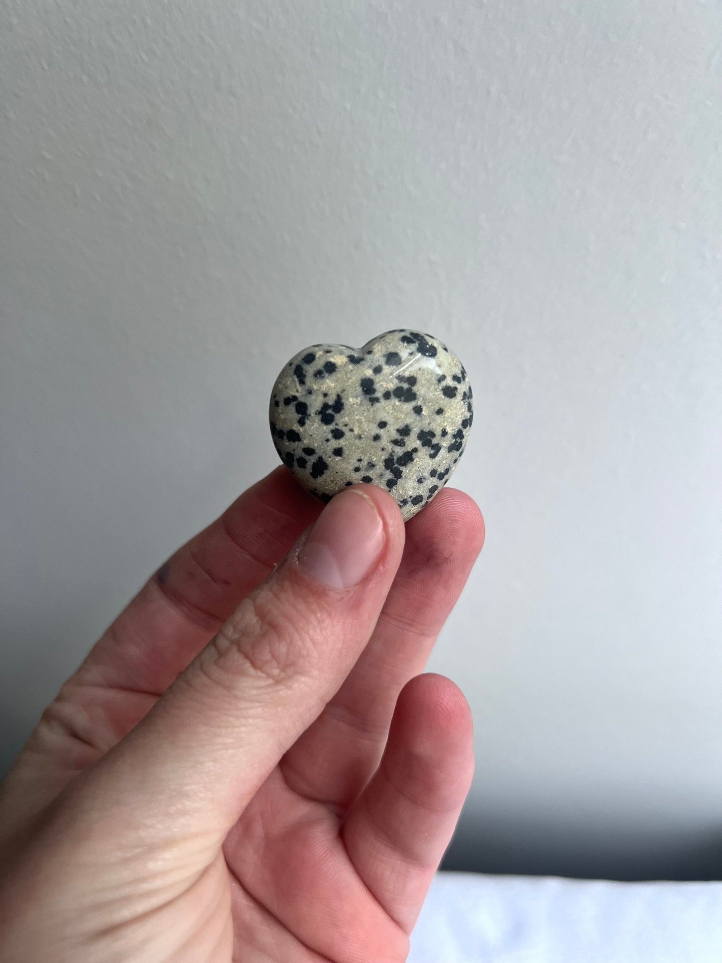 Dalmatian Jasper Heart Carvings 1.5”