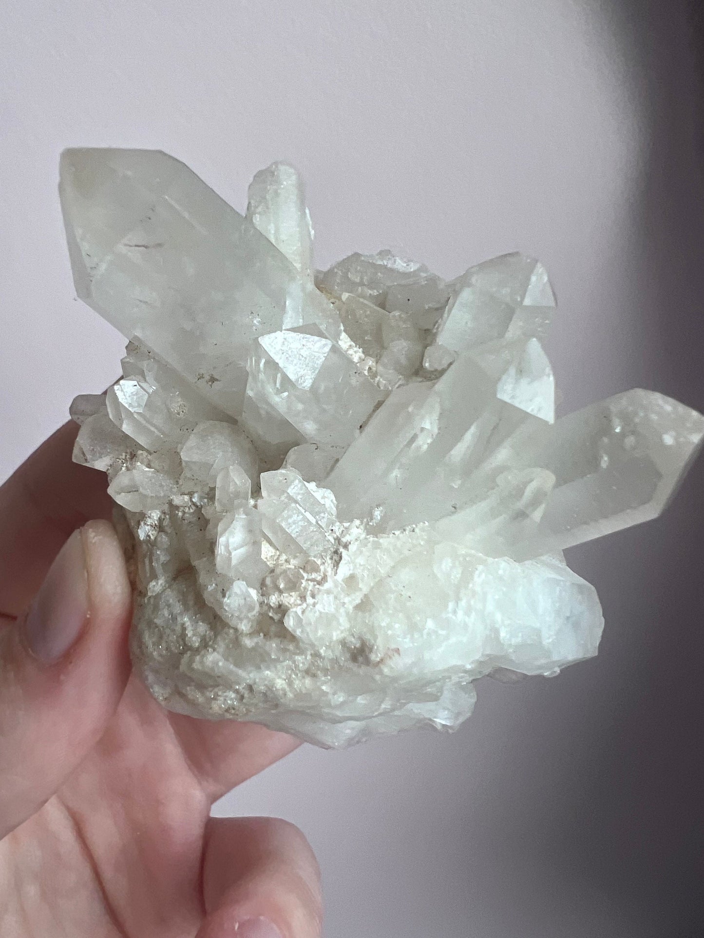 Clear Quartz Cluster with Long Quartz Points 5.4oz