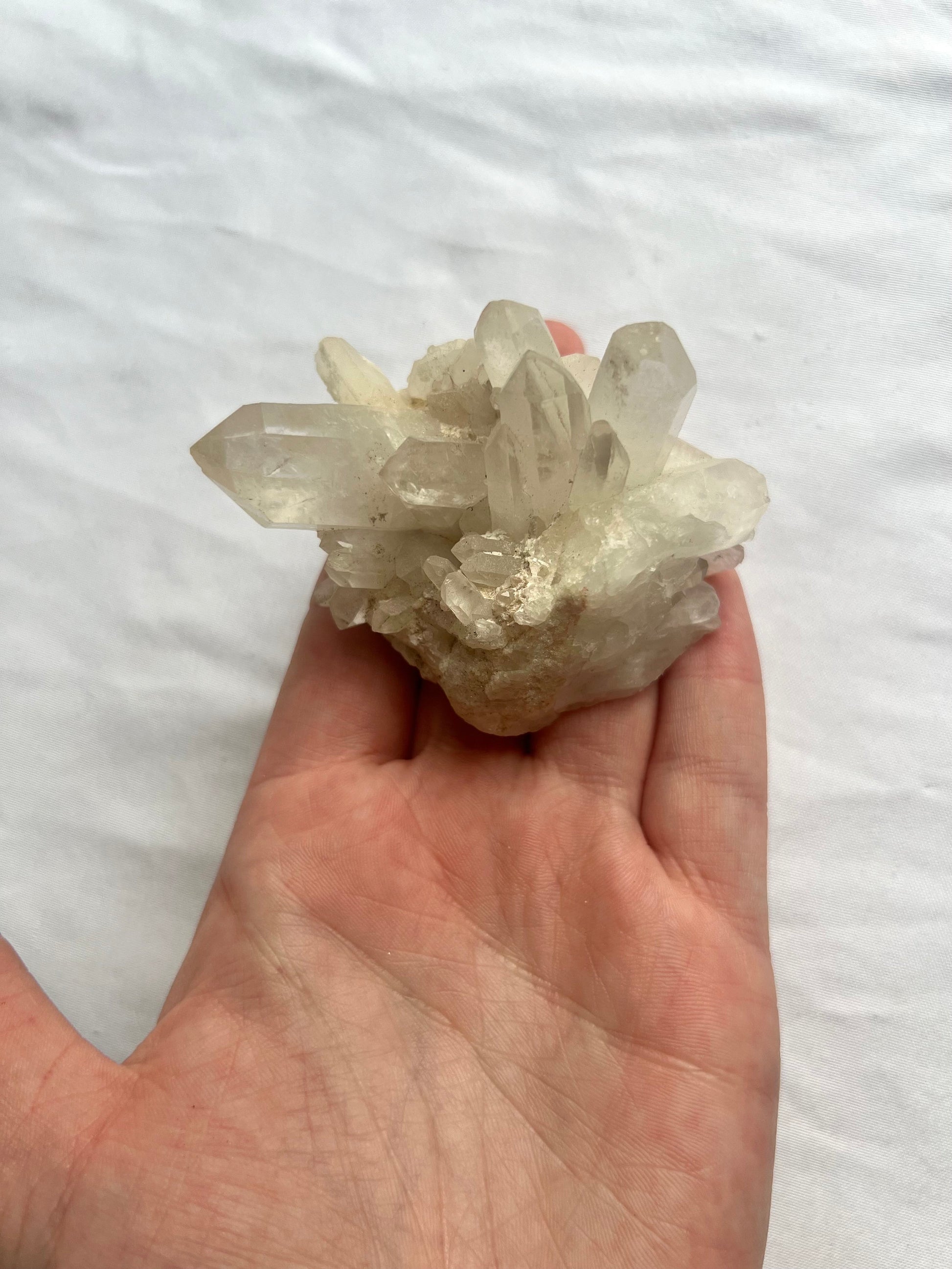 Clear Quartz Cluster with Long Quartz Points 5.4oz