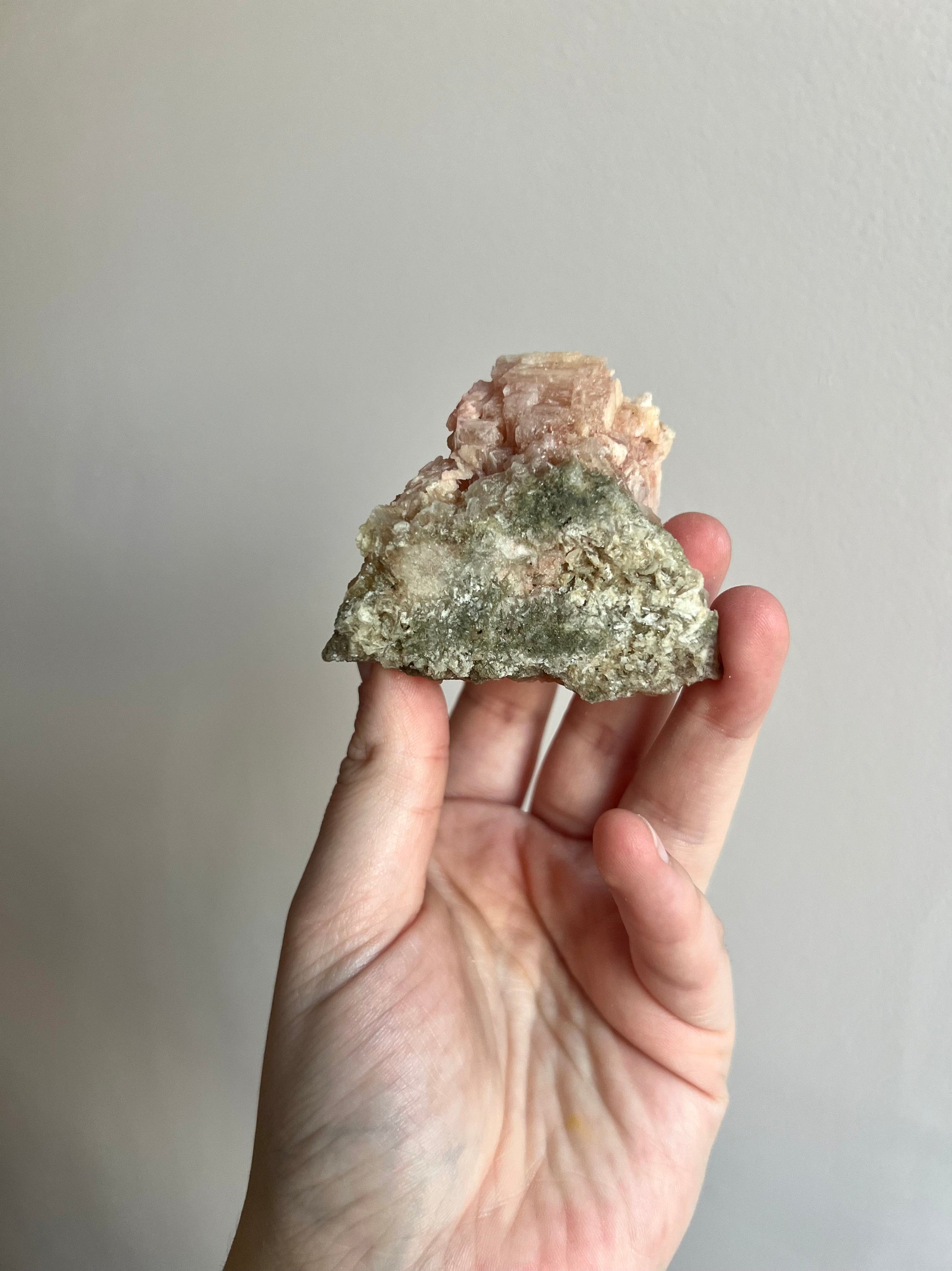 Pink Halite on Trona from Owen’s Lake