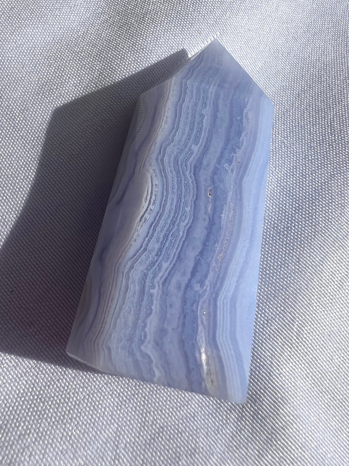 Blue Lace Agate Mini Tower with Beautiful Banding