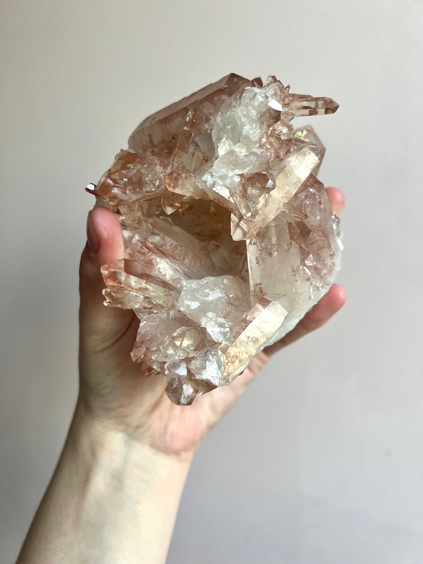 Rare High Quality Lithium Quartz Cluster from Brazil