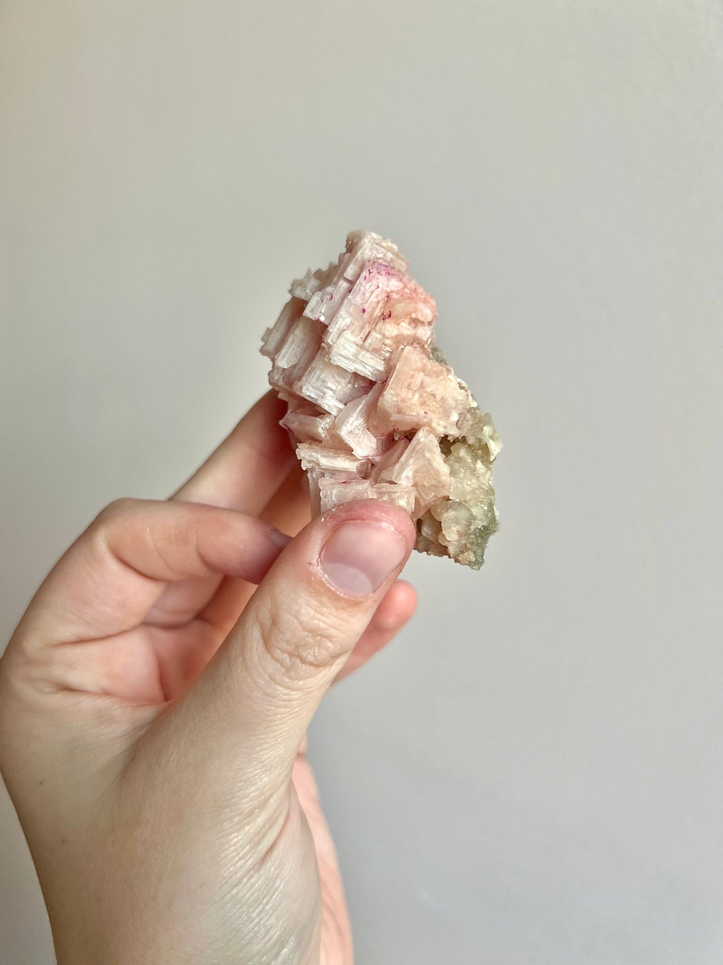 Pink Halite on Trona from Owen’s Lake
