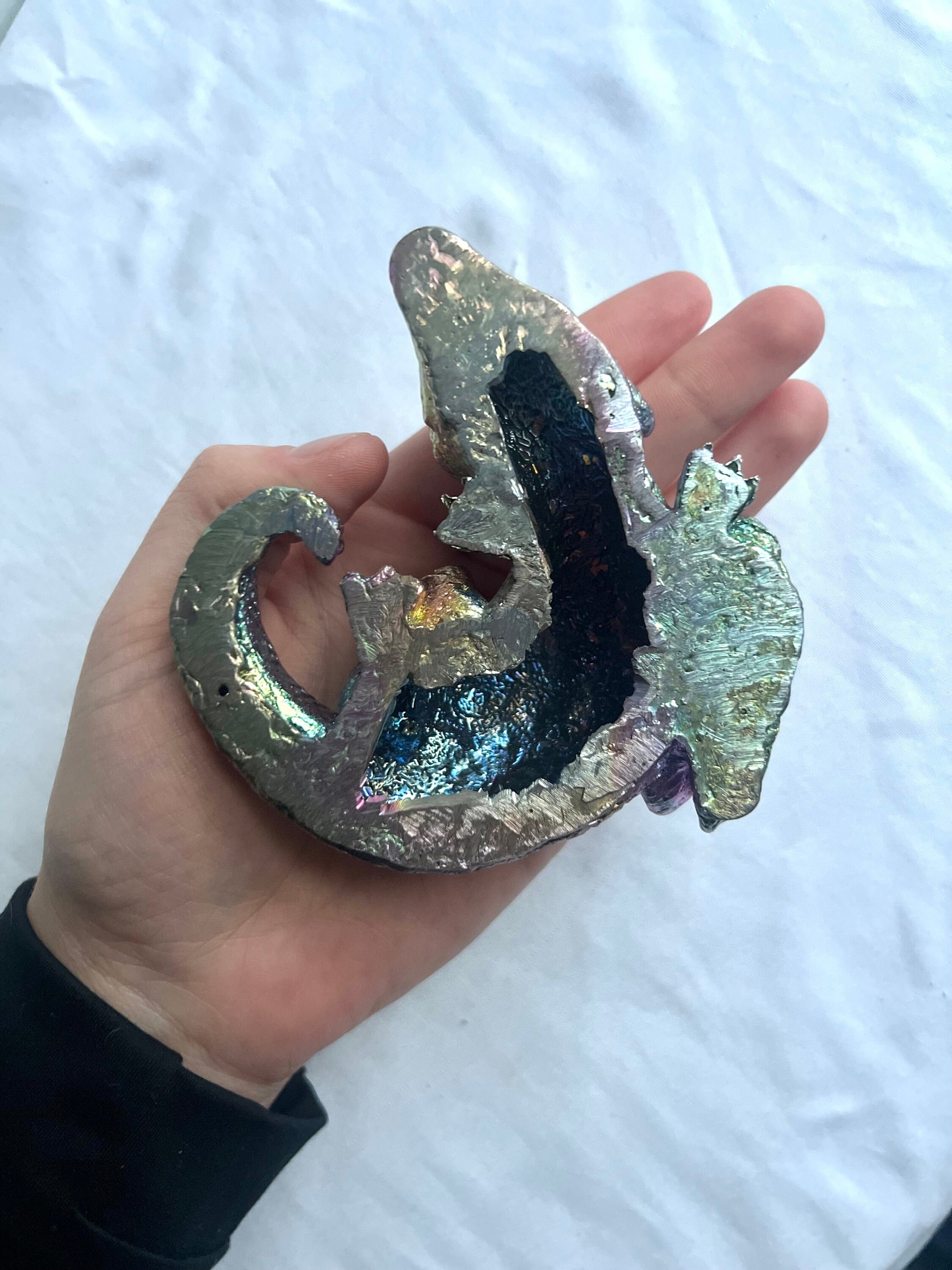 Stunning Bismuth Sleeping Dragon Carving | Rainbow Sleeping Dragon