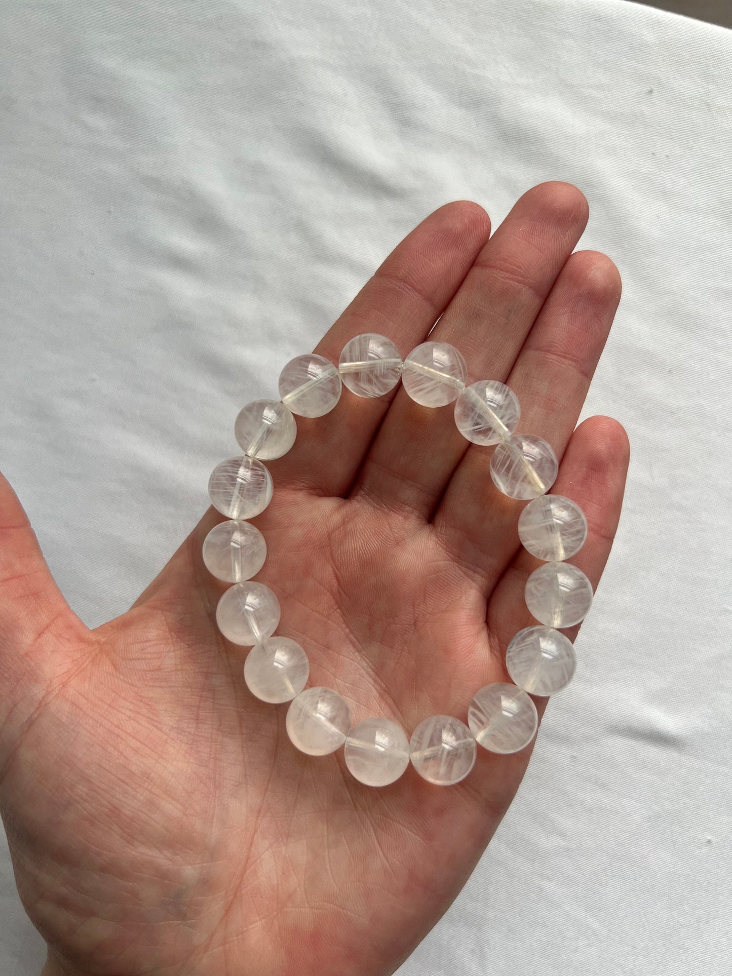 RARE Angel Feather Quartz Bracelet 9mm | Blue Needle Quartz