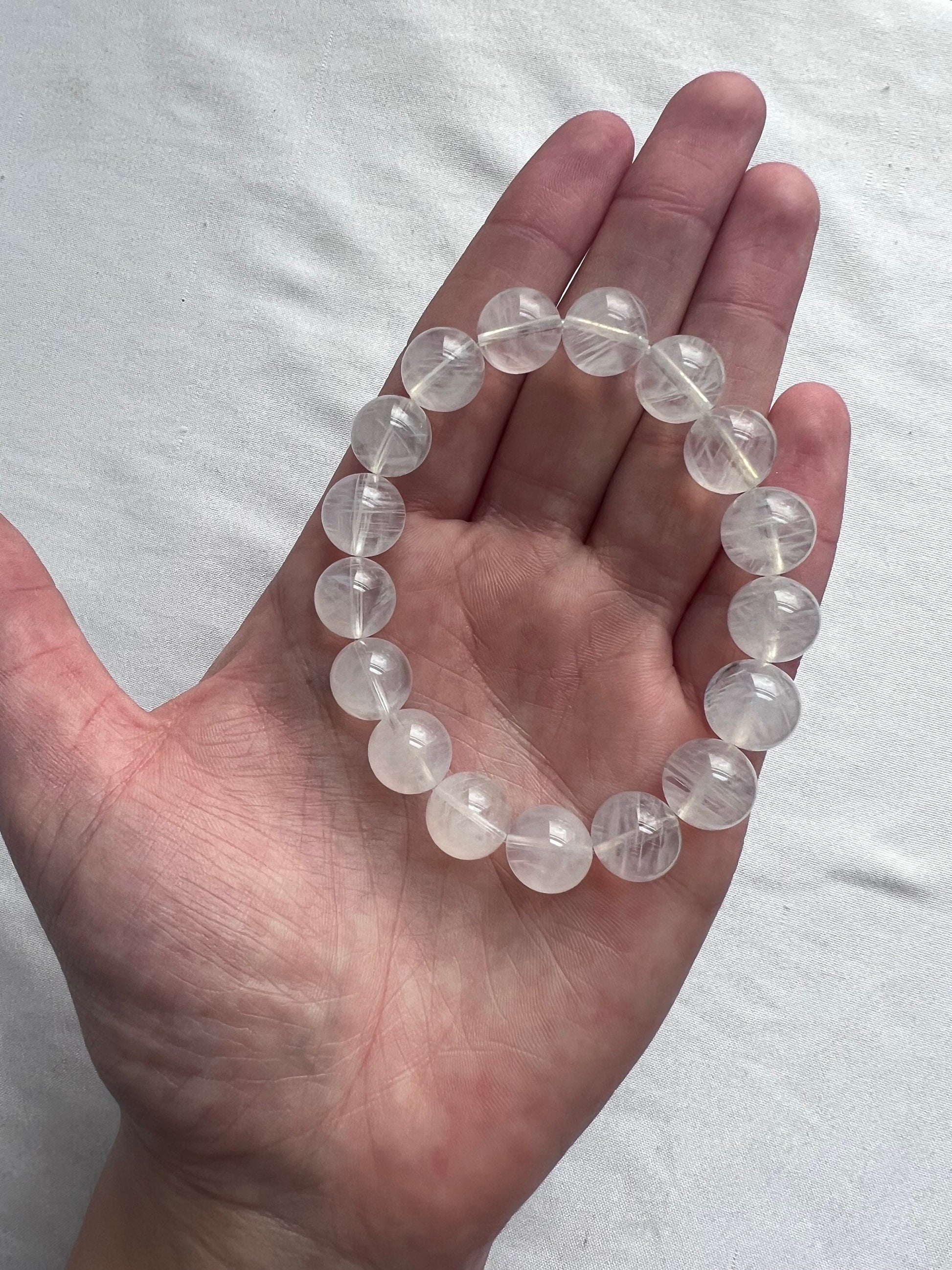 RARE Angel Feather Quartz Bracelet 9mm | Blue Needle Quartz