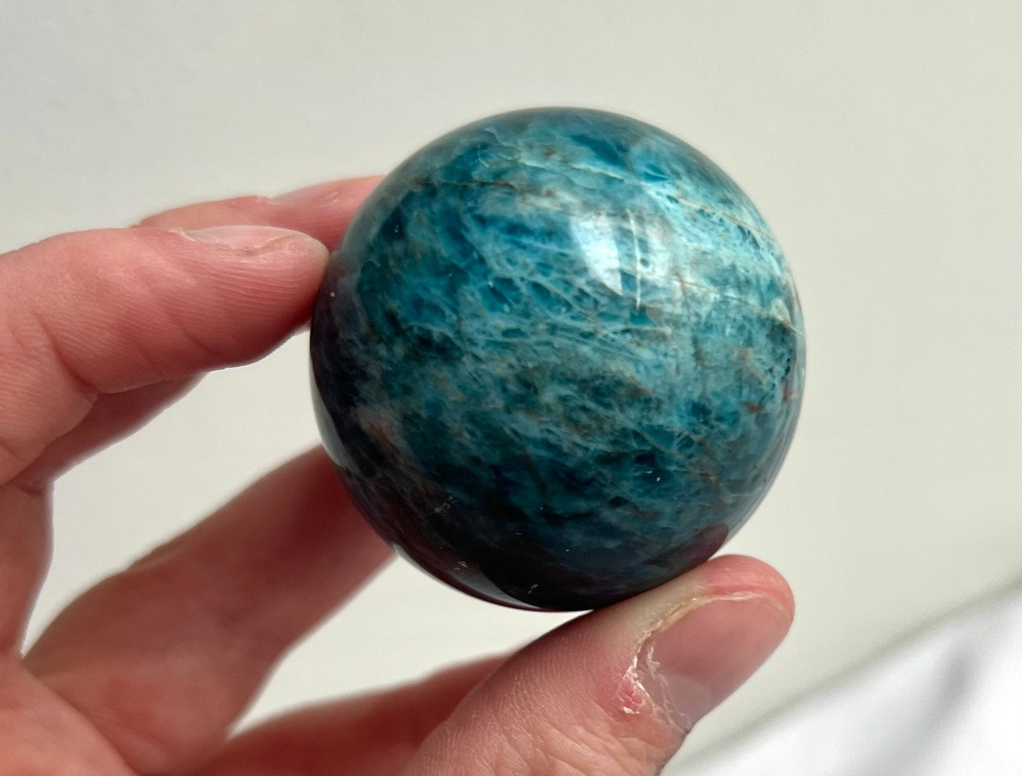 Blue Apatite 42mm Sphere