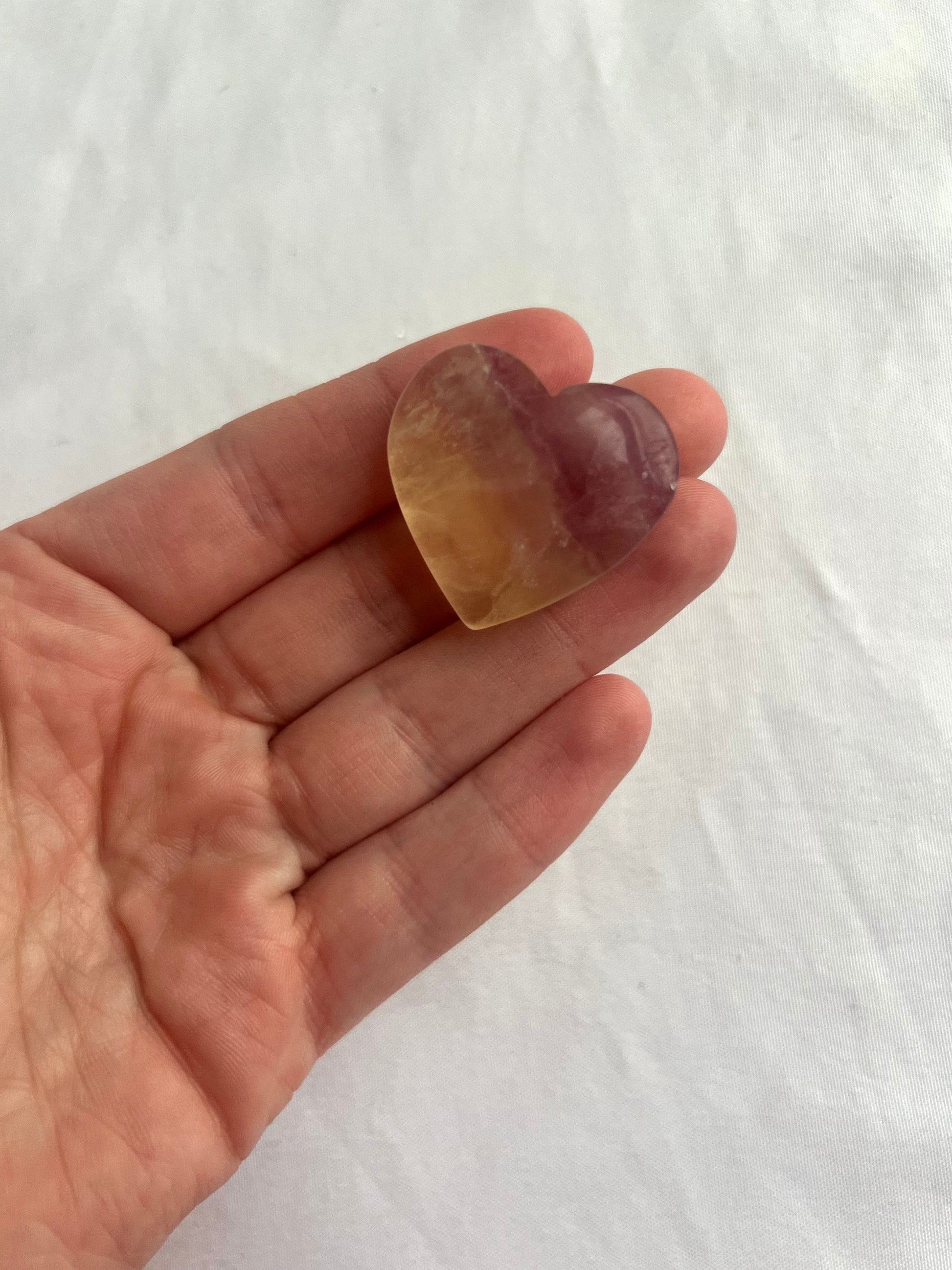 Candy Fluorite Heart Carving Small