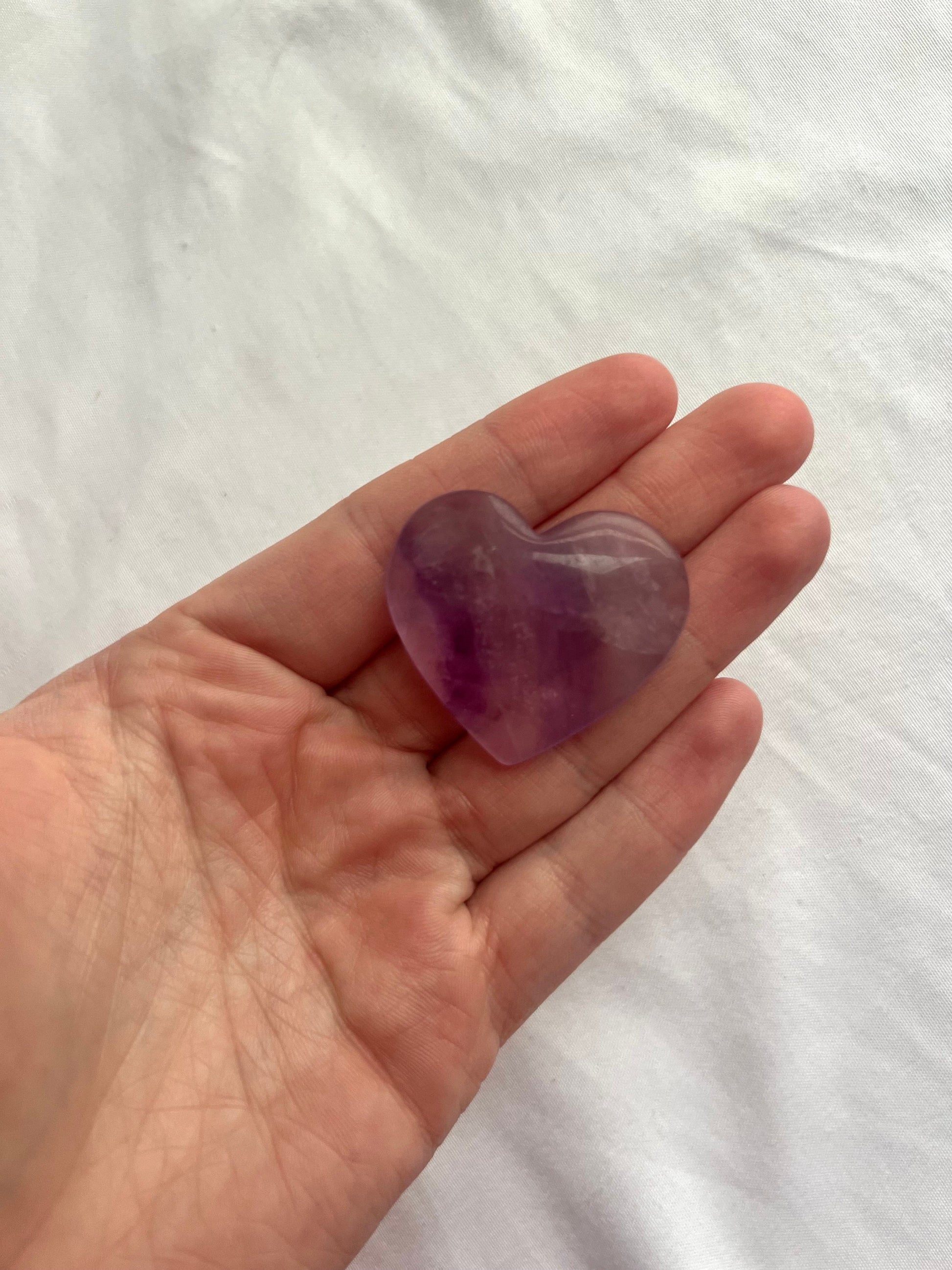 Candy Fluorite Heart Carving Small