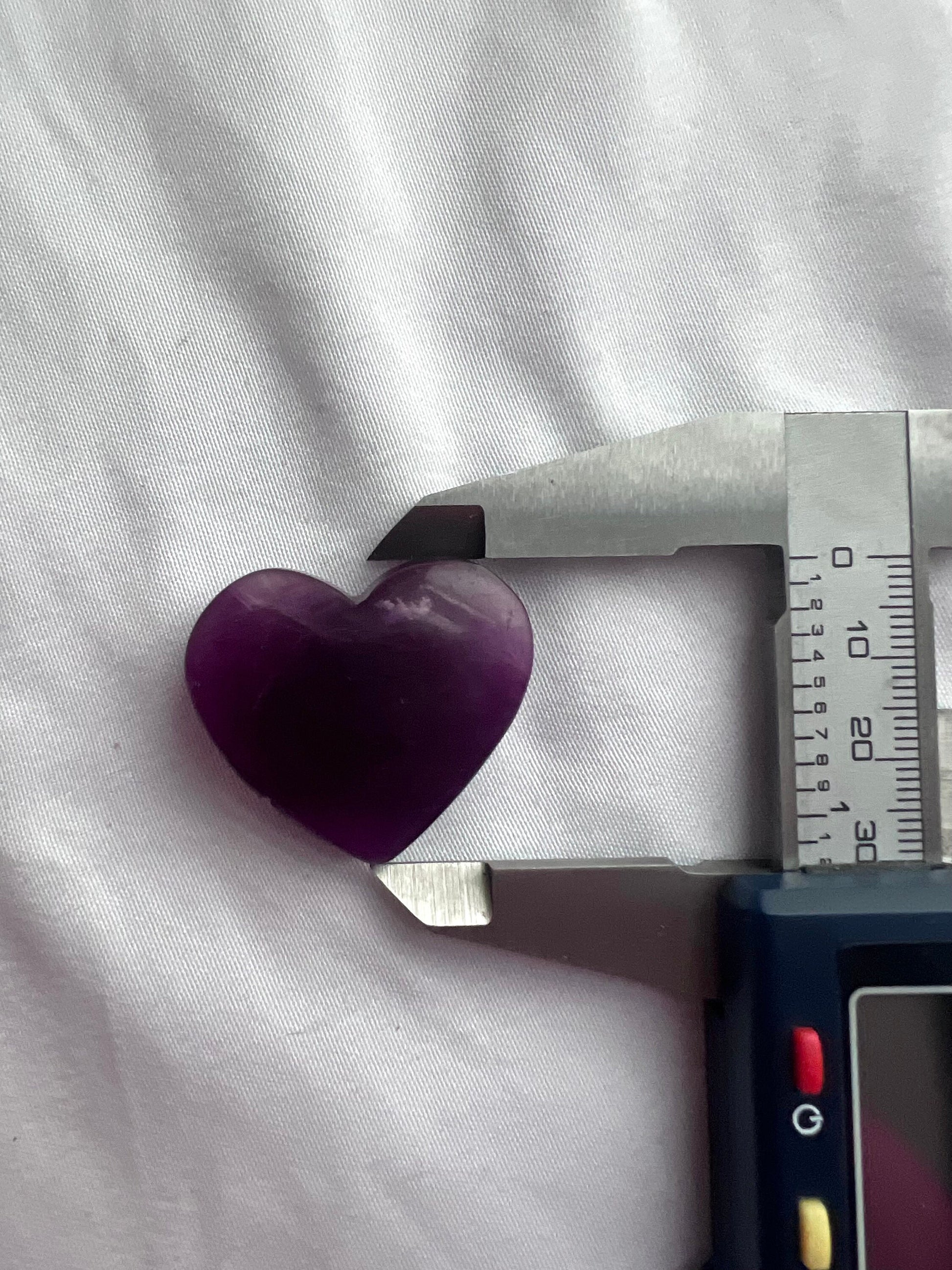 Purple Candy Fluorite Heart Carving | Hand-Carved Heart