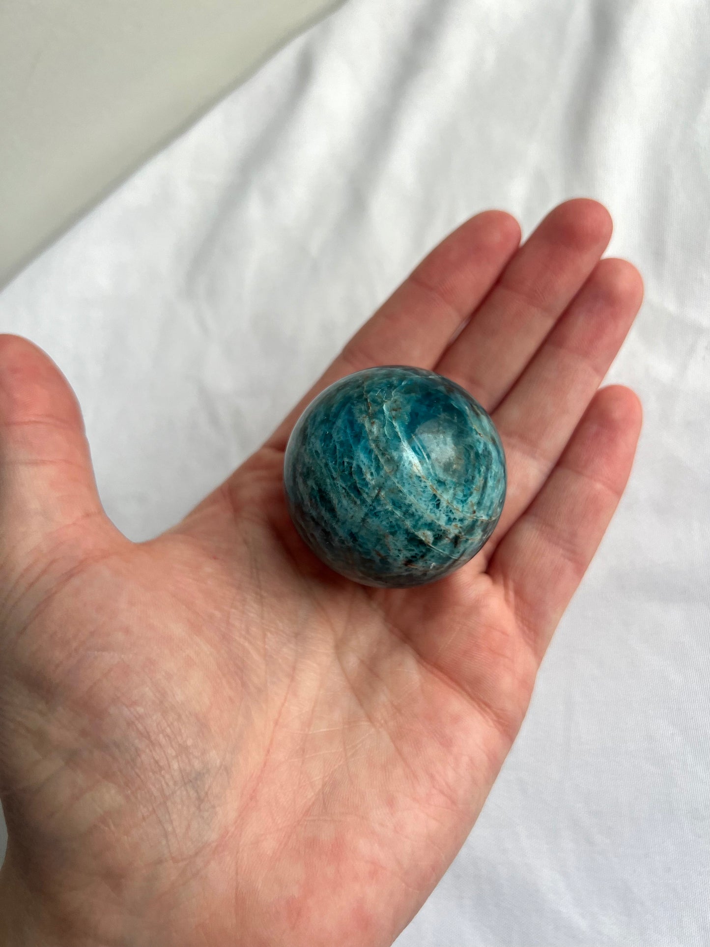 Blue Apatite 42mm Sphere