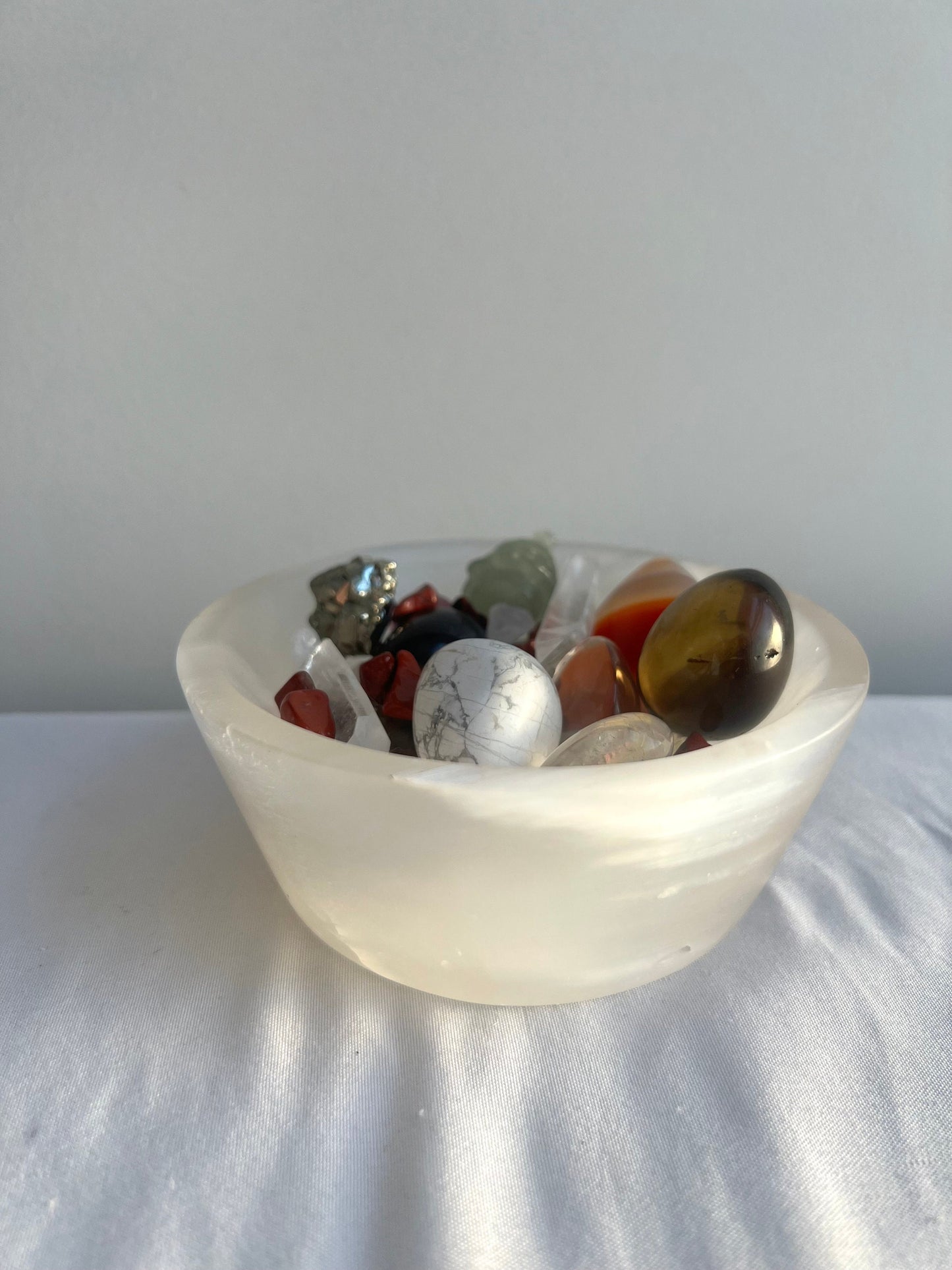 Beautiful Selenite Charging Bowl | Satin Spar Dish