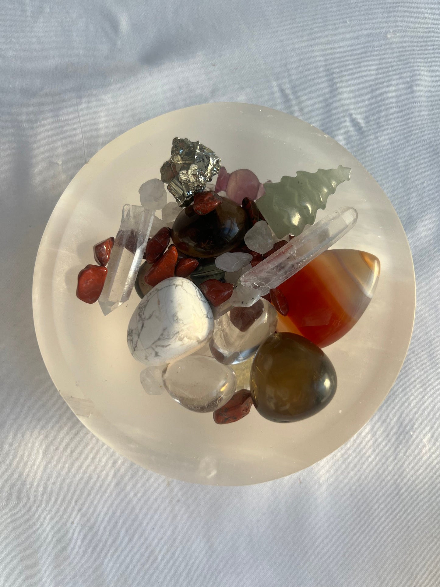 Beautiful Selenite Charging Bowl | Satin Spar Dish