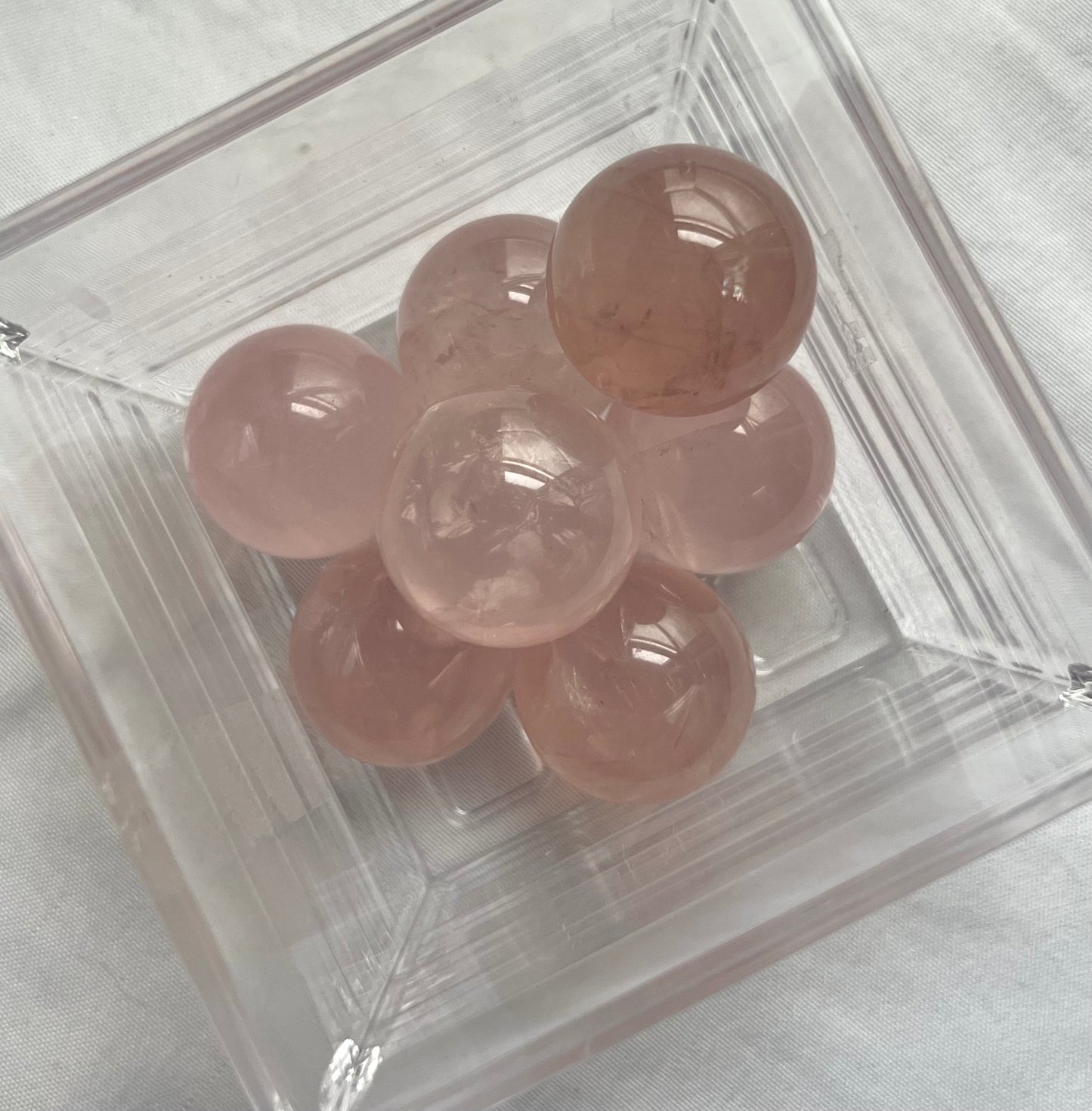 High Quality Rose Quartz Mini Spheres