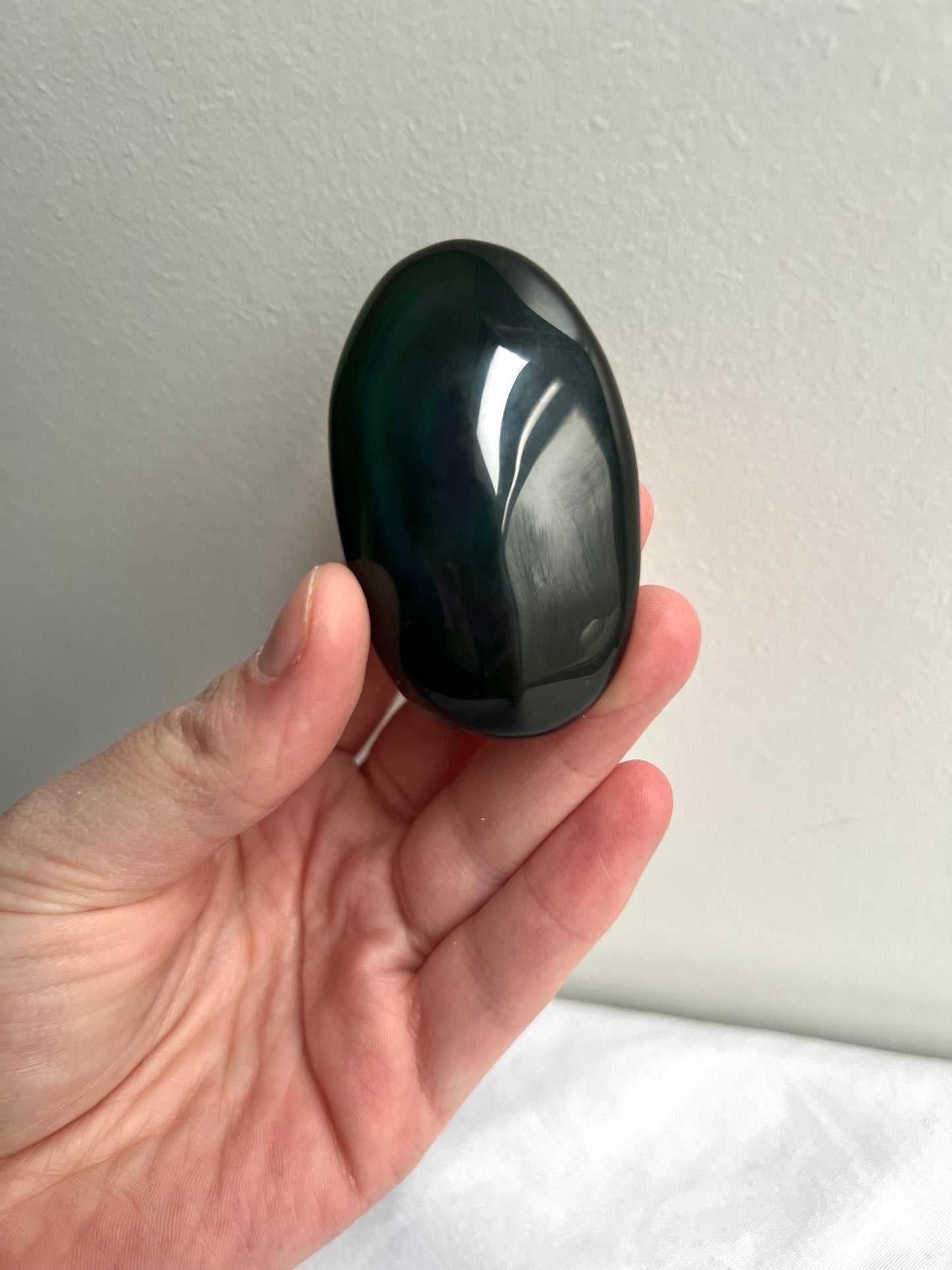 Rainbow Obsidian Palm Stone | Rainbow Sheen Obsidian