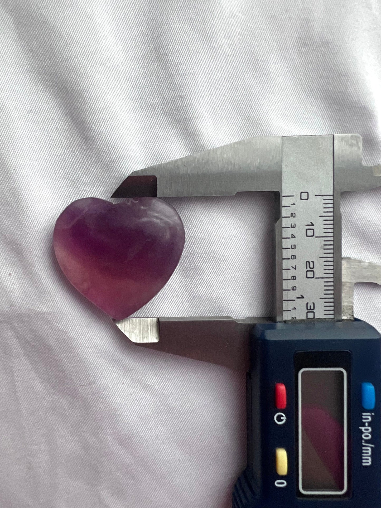 Candy Fluorite Heart Carving | Small Hand-Carved Candy Fluorite Heart