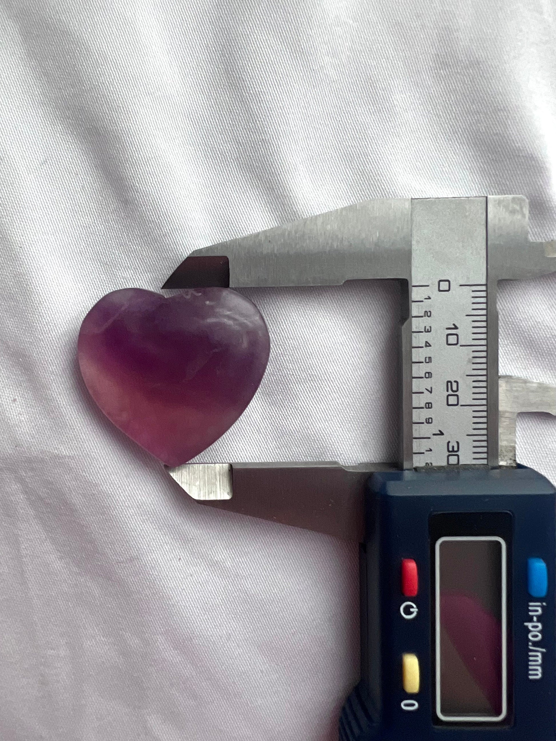 Candy Fluorite Heart Carving | Small Hand-Carved Candy Fluorite Heart