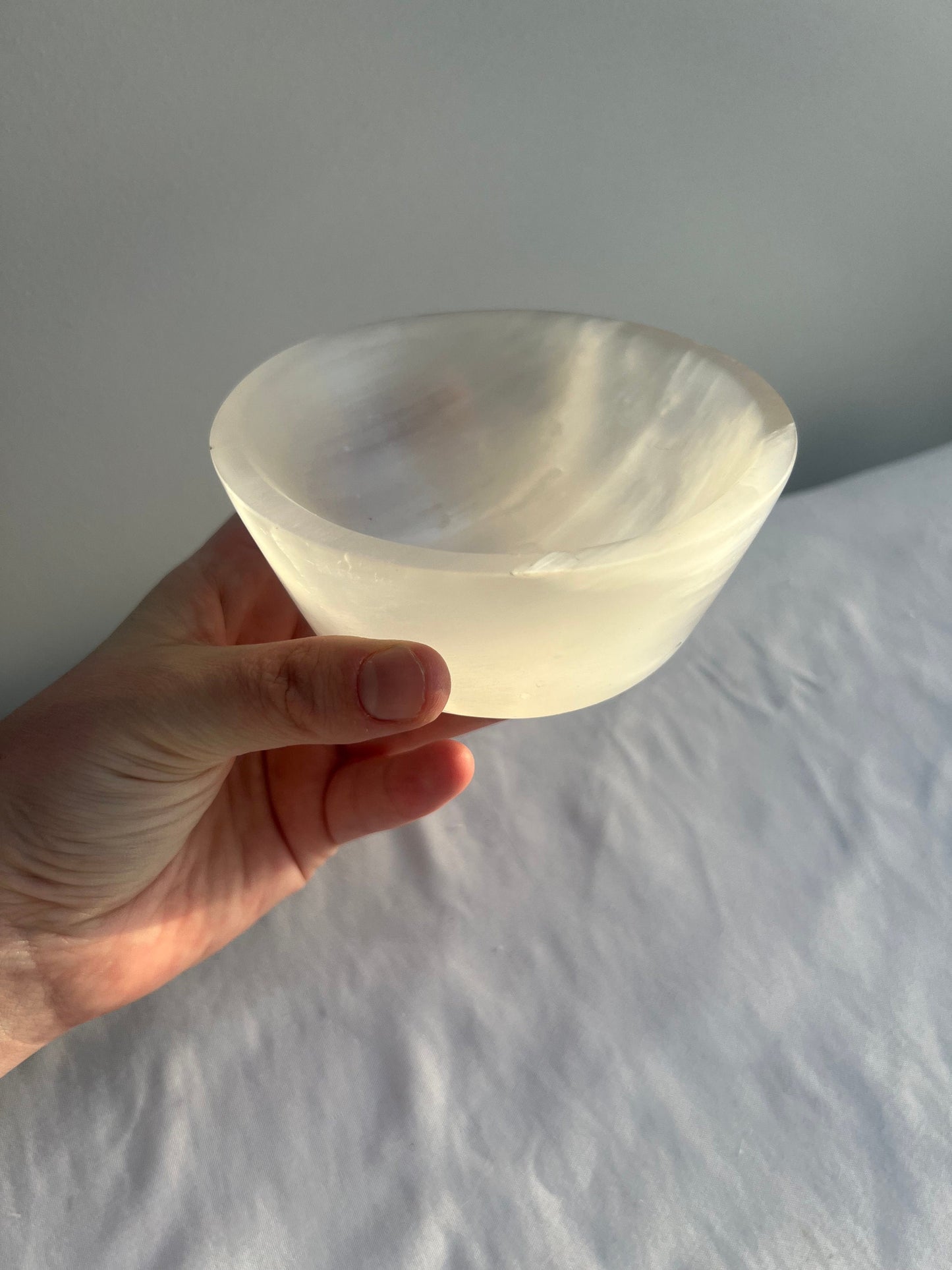 Beautiful Selenite Charging Bowl | Satin Spar Dish