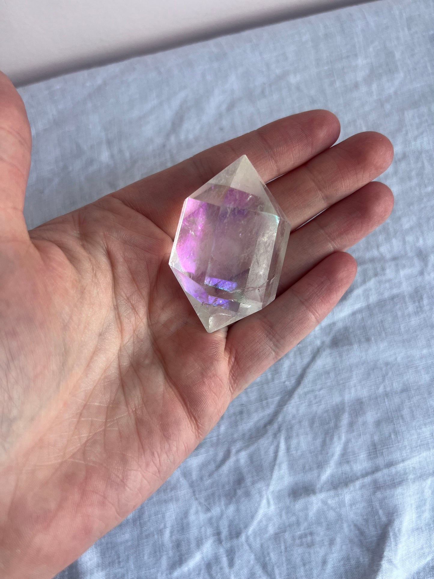 Clear Aura Quartz Double Terminated Point